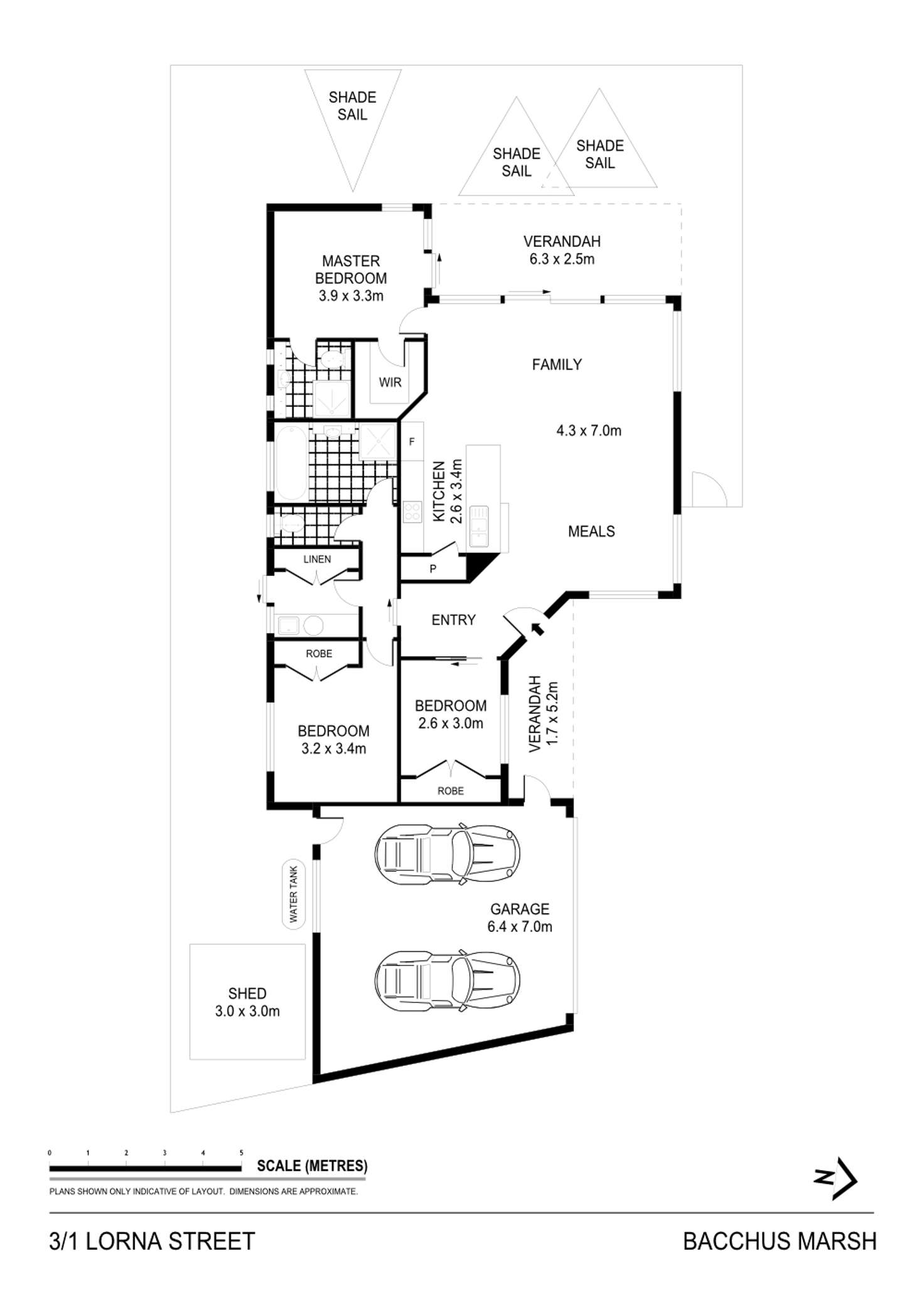 Floorplan of Homely unit listing, 3/1 Lorna Street, Bacchus Marsh VIC 3340