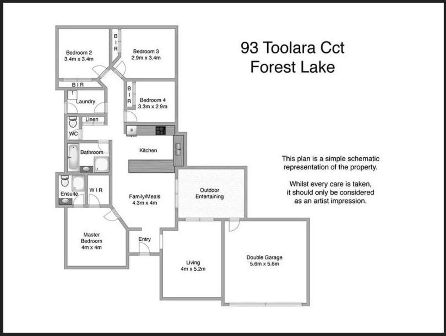 Floorplan of Homely house listing, 93 Toolara Circuit, Forest Lake QLD 4078