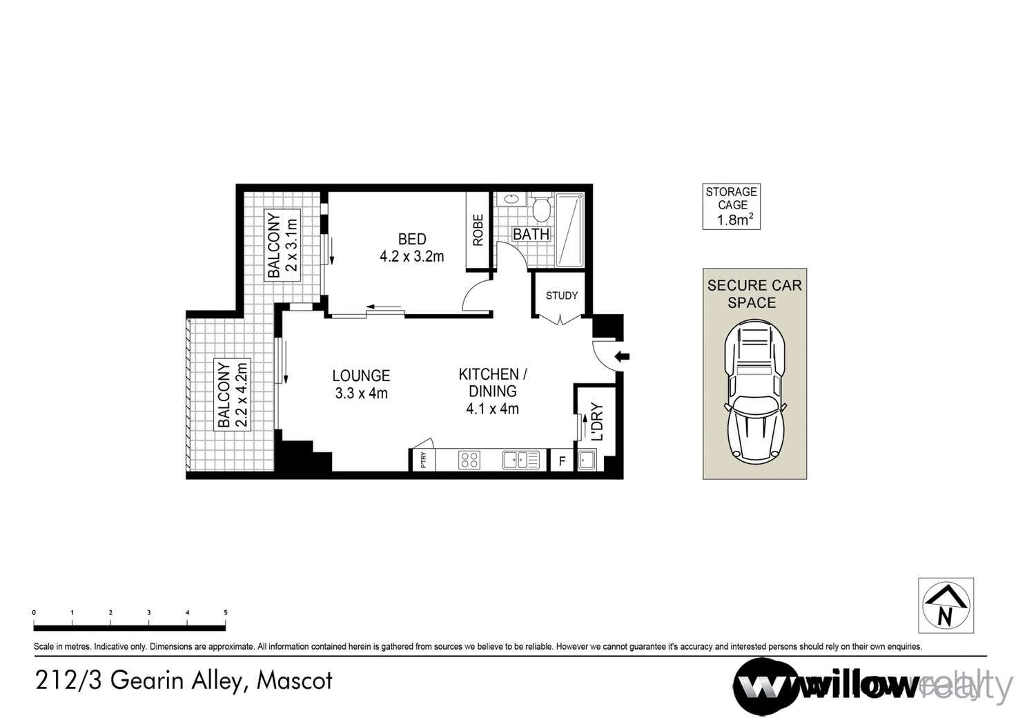 Floorplan of Homely apartment listing, 212/3 Gearin Alley, Mascot NSW 2020
