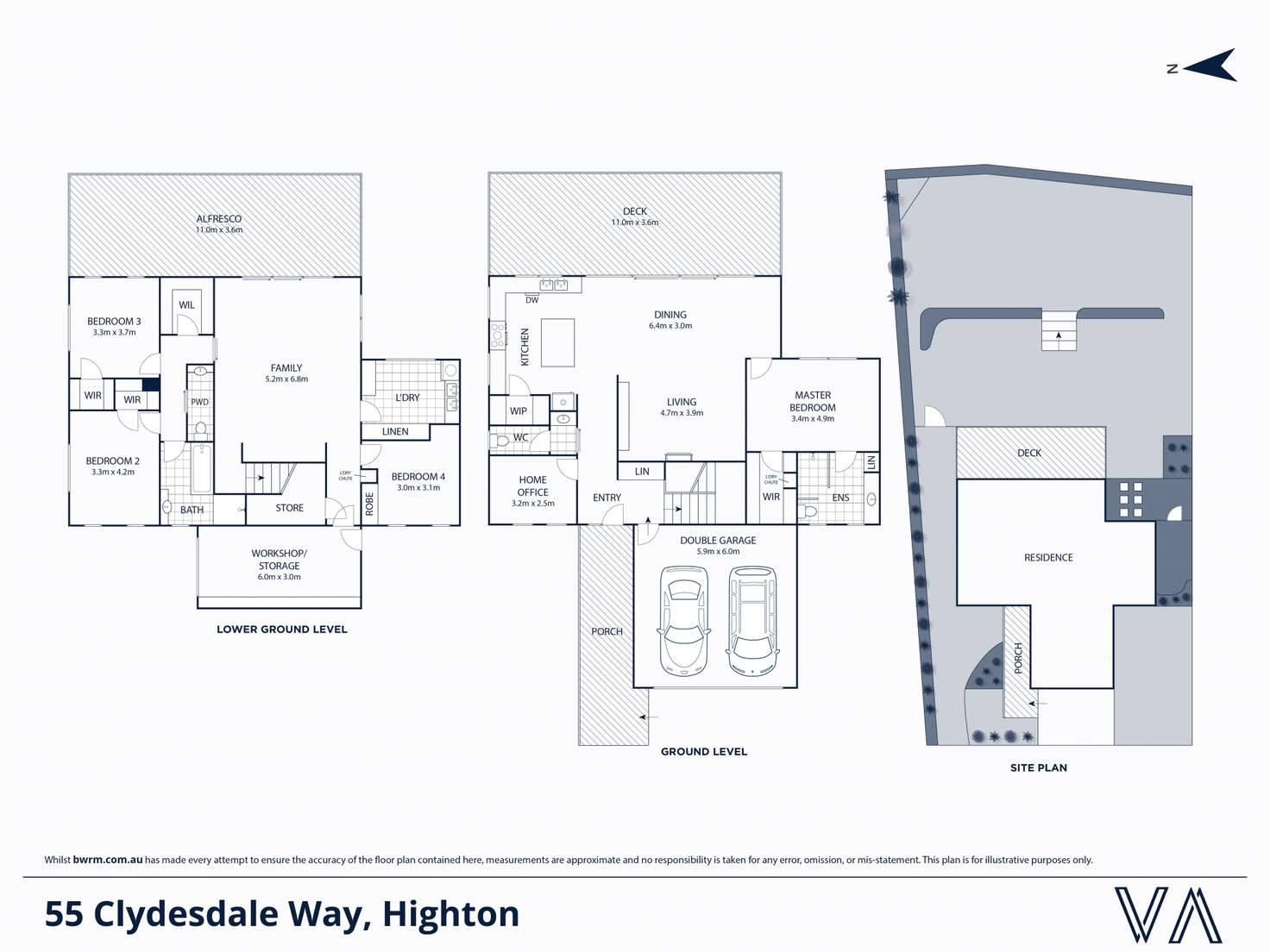 Floorplan of Homely house listing, 55 Clydesdale Way, Highton VIC 3216
