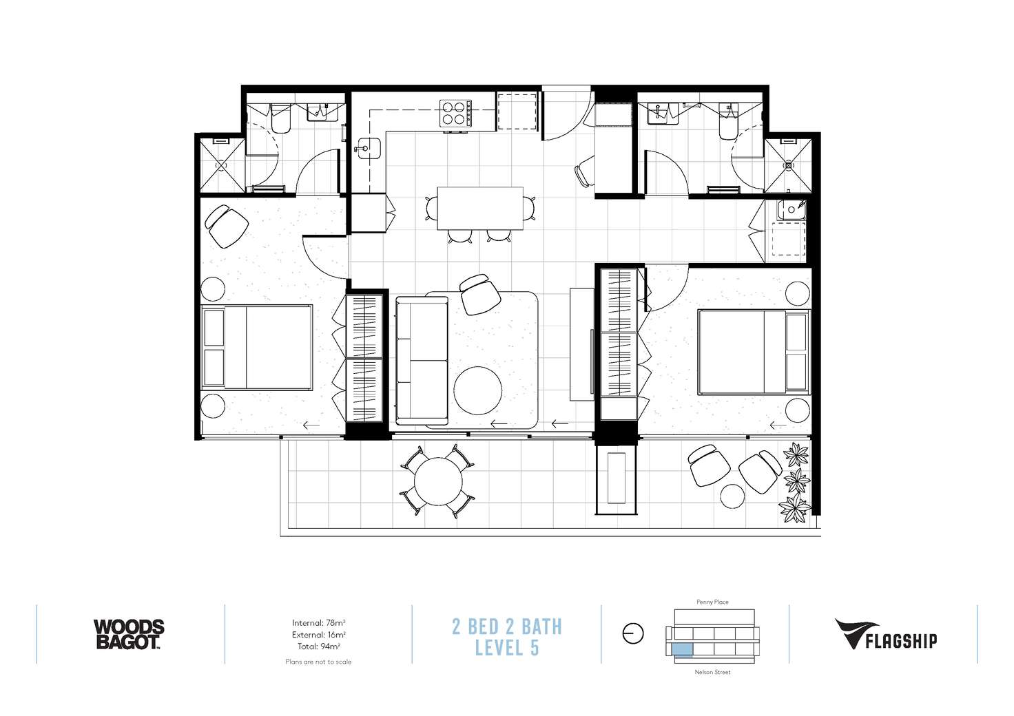 Floorplan of Homely apartment listing, 1002/17 Penny Place, Adelaide SA 5000