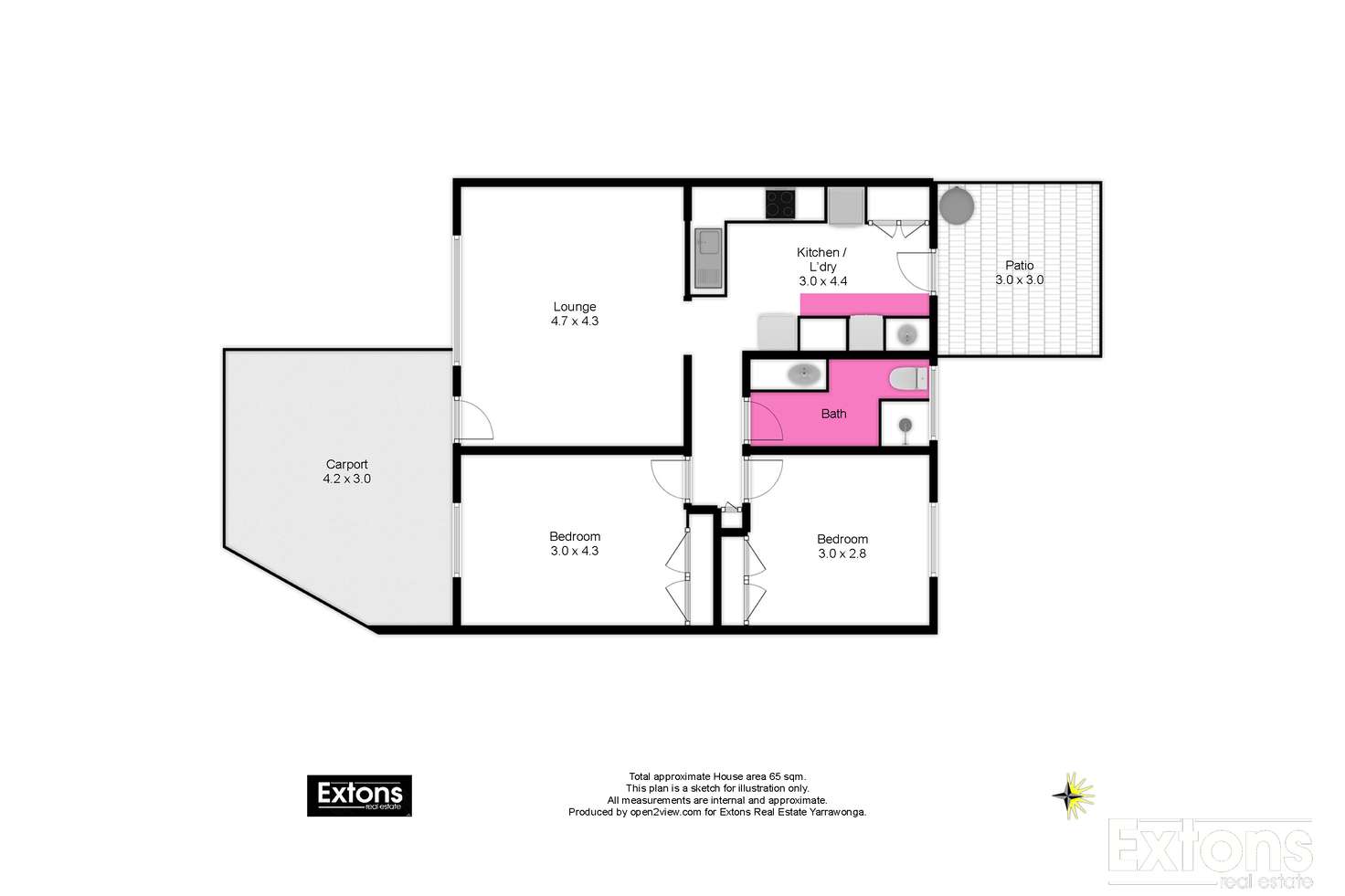 Floorplan of Homely unit listing, 3/42 coghill street, Yarrawonga VIC 3730