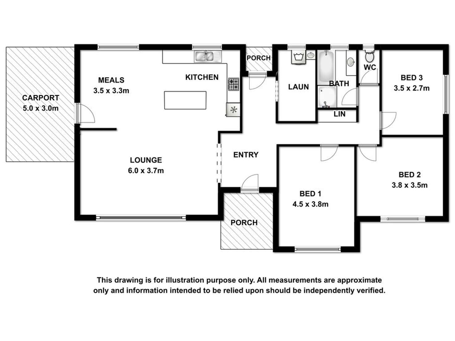 Floorplan of Homely house listing, 119 Mount Gambier Road, Millicent SA 5280