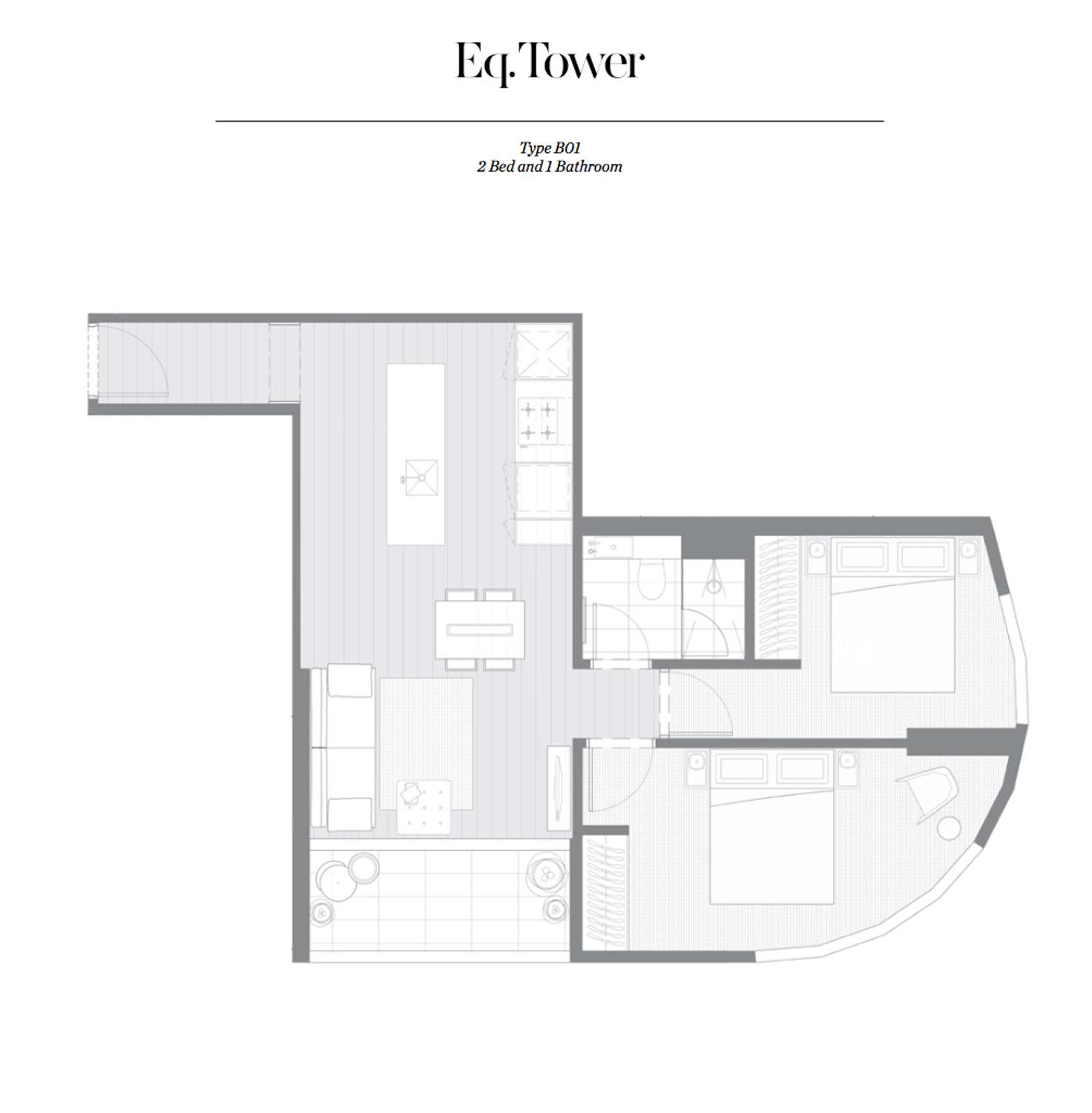 Floorplan of Homely apartment listing, 2416/135 A'Beckett St, Melbourne VIC 3000