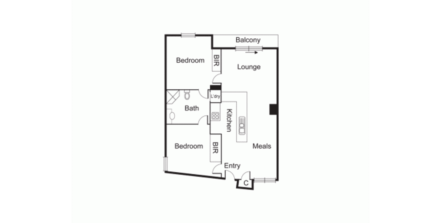 Floorplan of Homely apartment listing, 14/198 Peel Street, North Melbourne VIC 3051