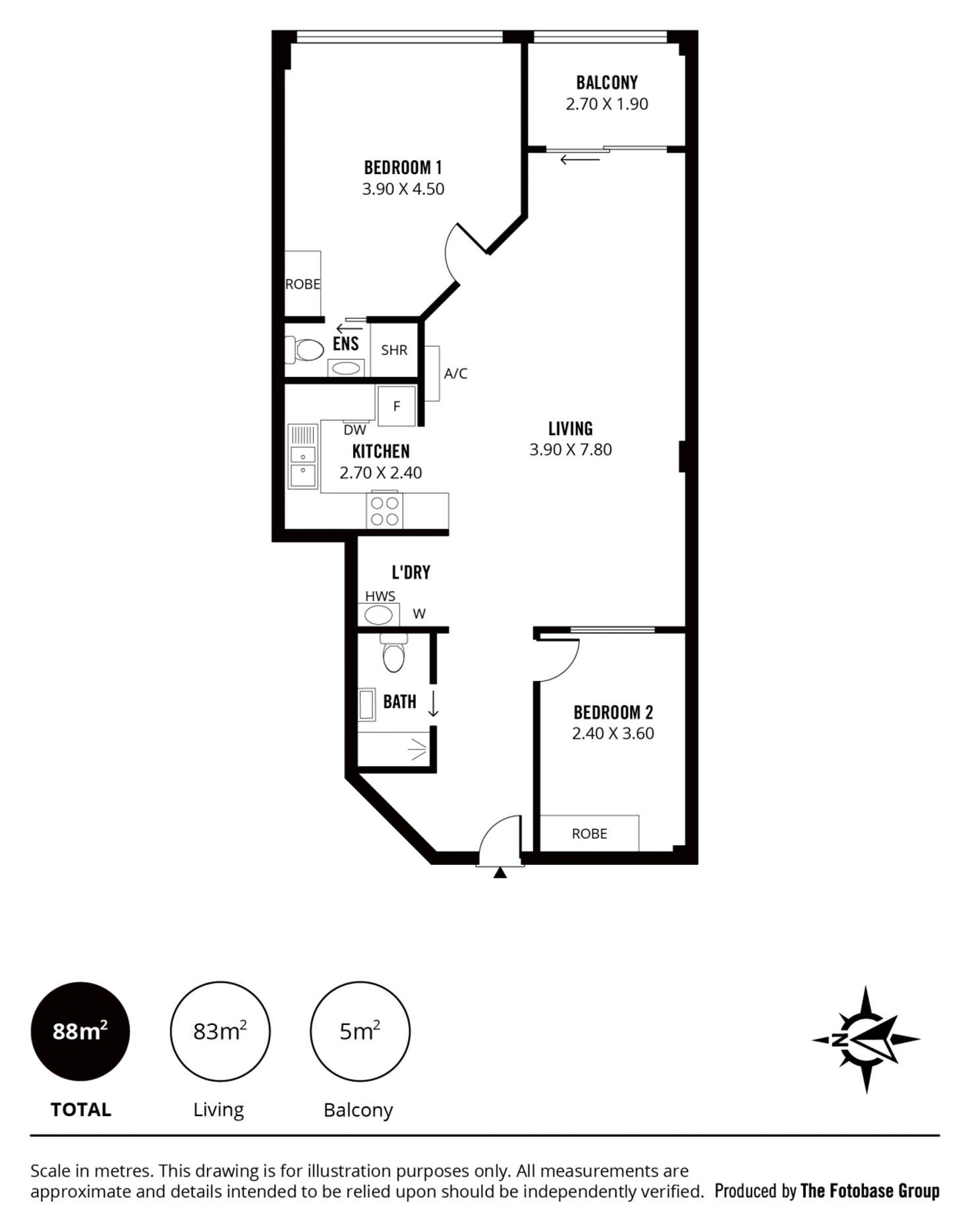 Floorplan of Homely apartment listing, 136/65 King William Street, Adelaide SA 5000
