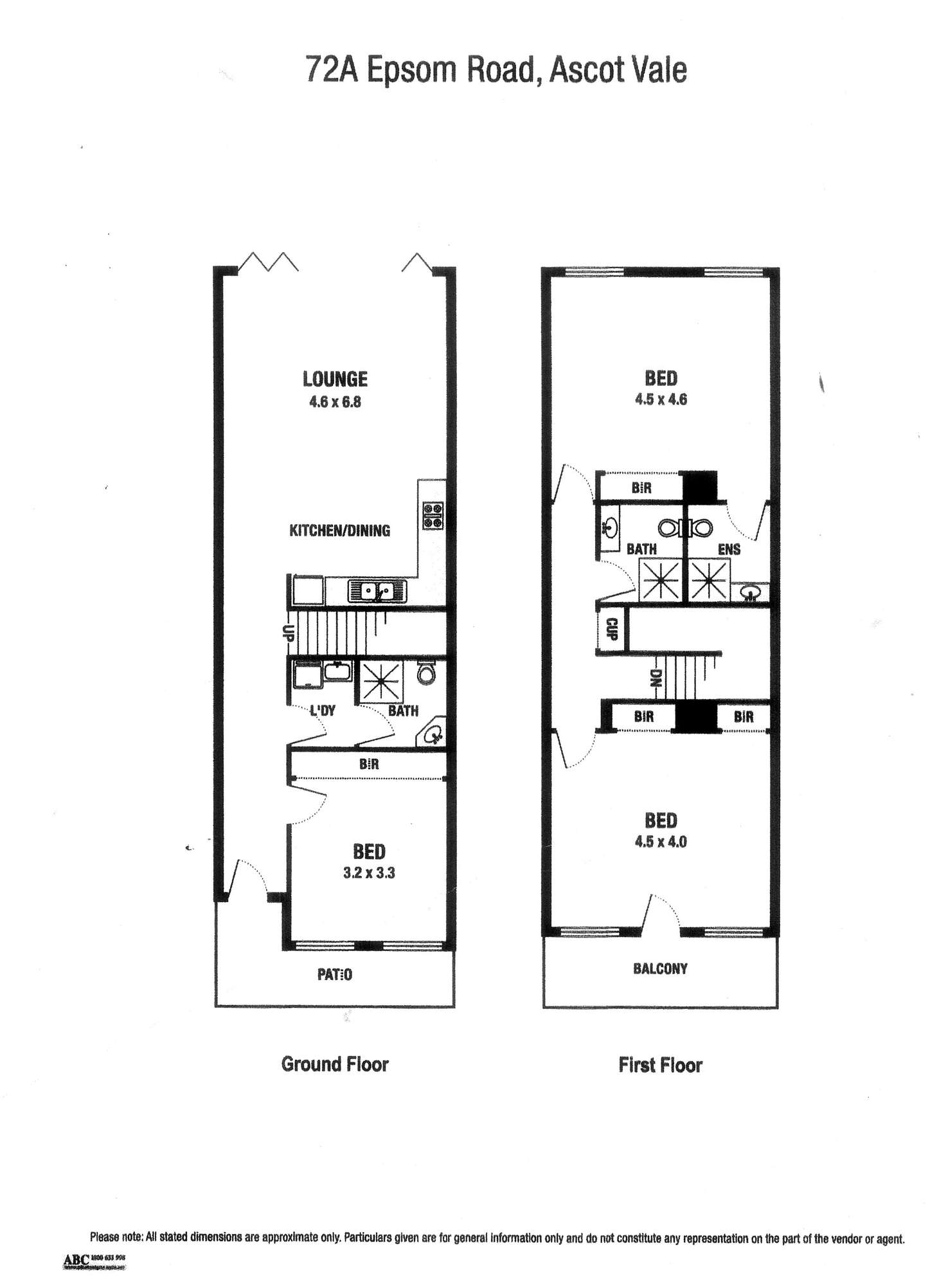 Floorplan of Homely townhouse listing, 72A Epsom Road, Ascot Vale VIC 3032