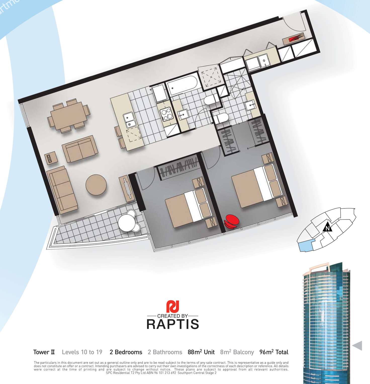 Floorplan of Homely apartment listing, 21506/5 Lawson street, Southport QLD 4215