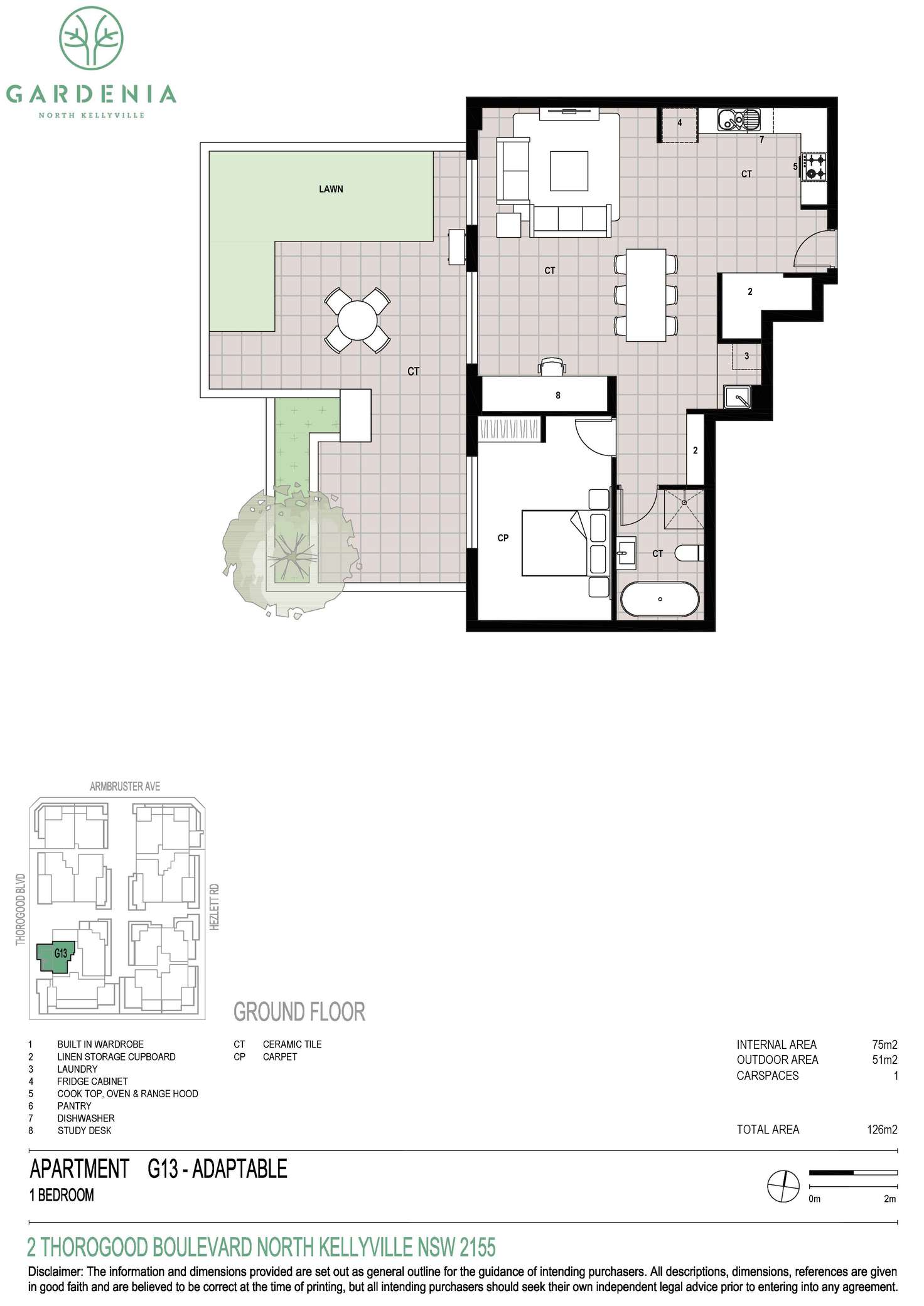 Floorplan of Homely apartment listing, G13/2 Thorogood Boulevard, North Kellyville NSW 2155