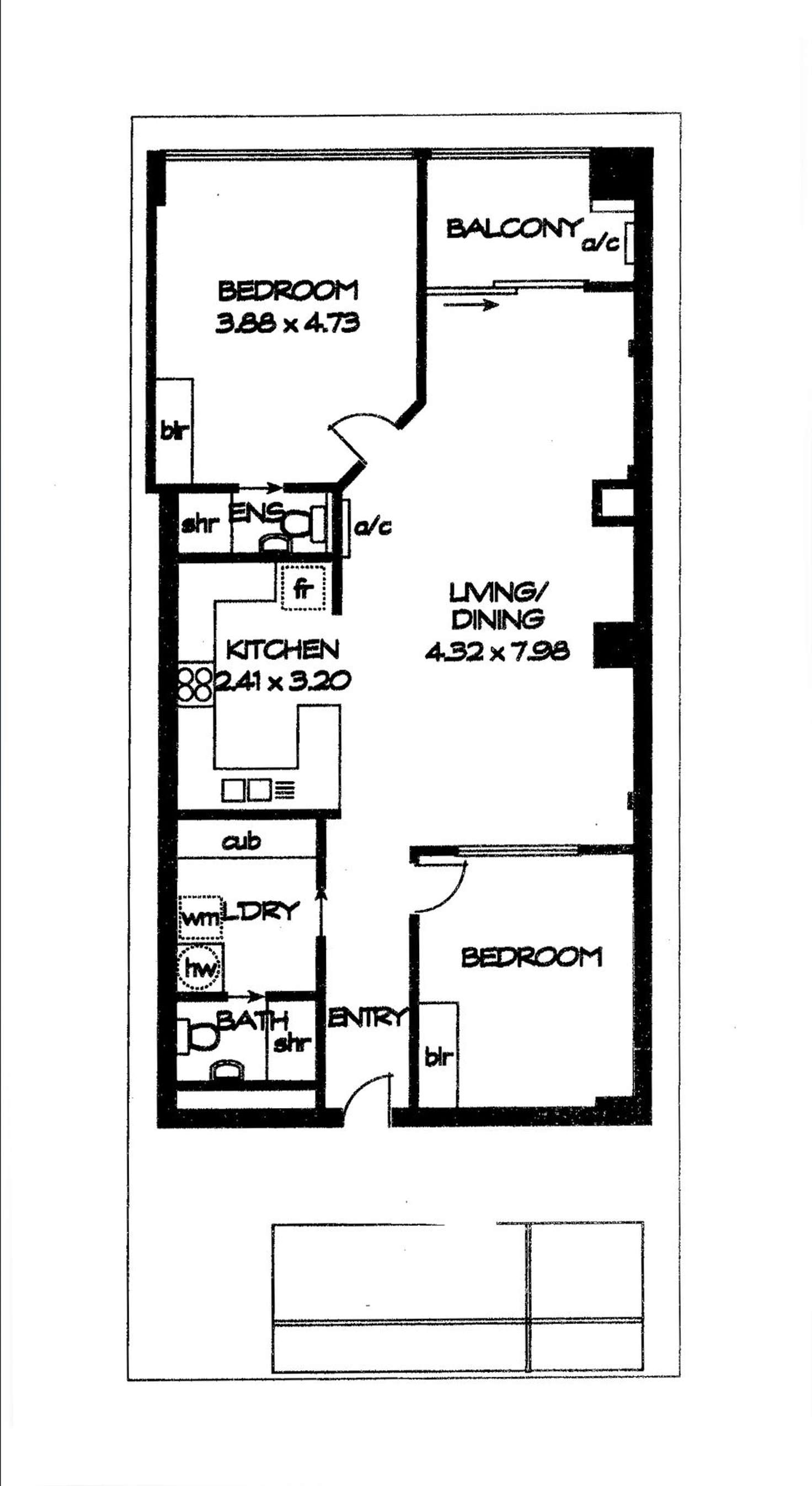 Floorplan of Homely apartment listing, 33/65 King William Street, Adelaide SA 5000