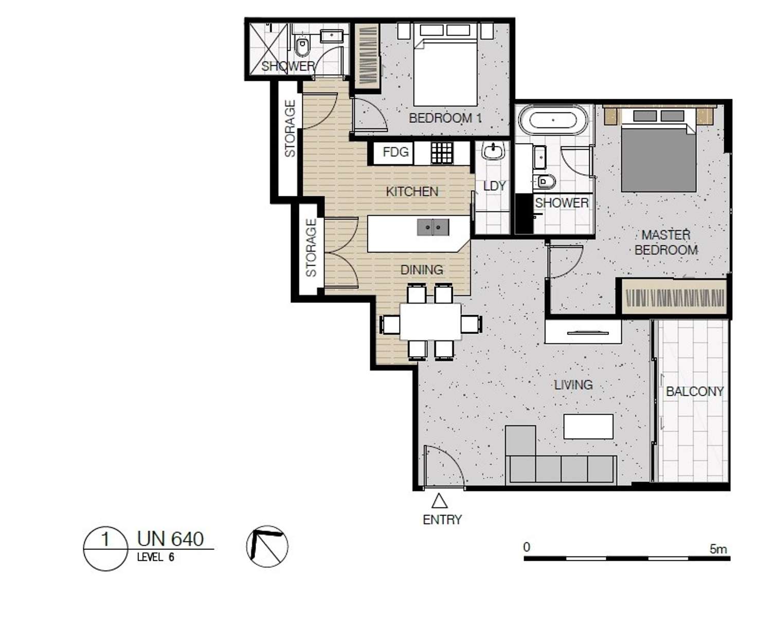 Floorplan of Homely apartment listing, 640/12 Victoria Park Parade, Zetland NSW 2017