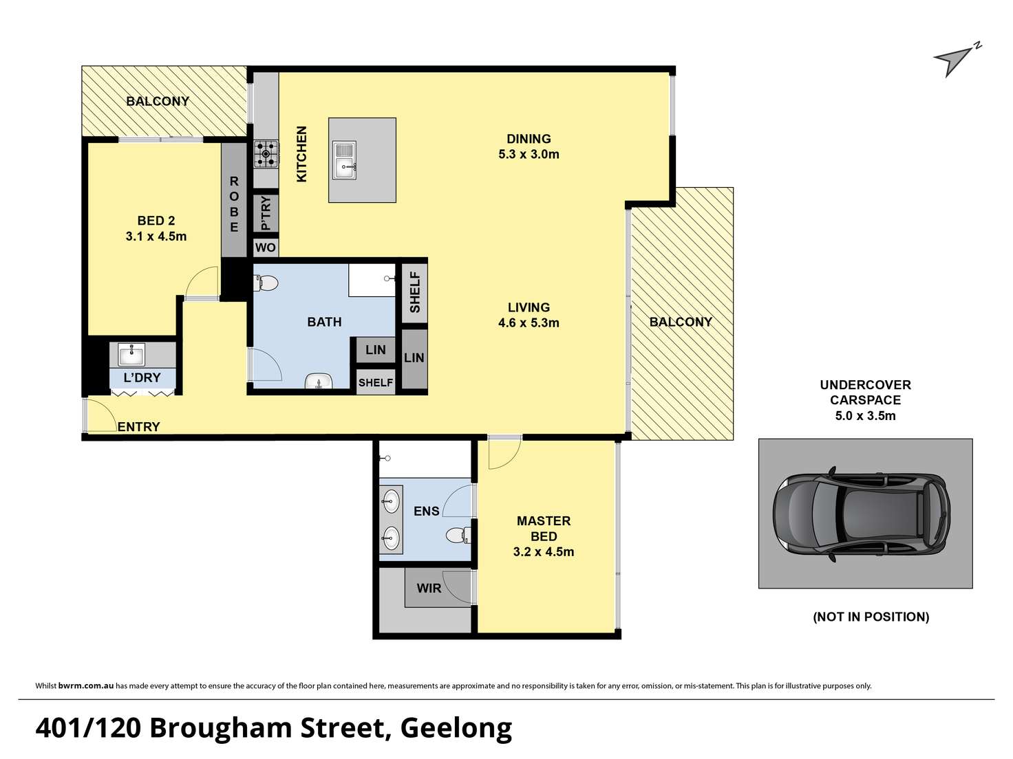 Floorplan of Homely apartment listing, 401/120 Brougham Street, Geelong VIC 3220
