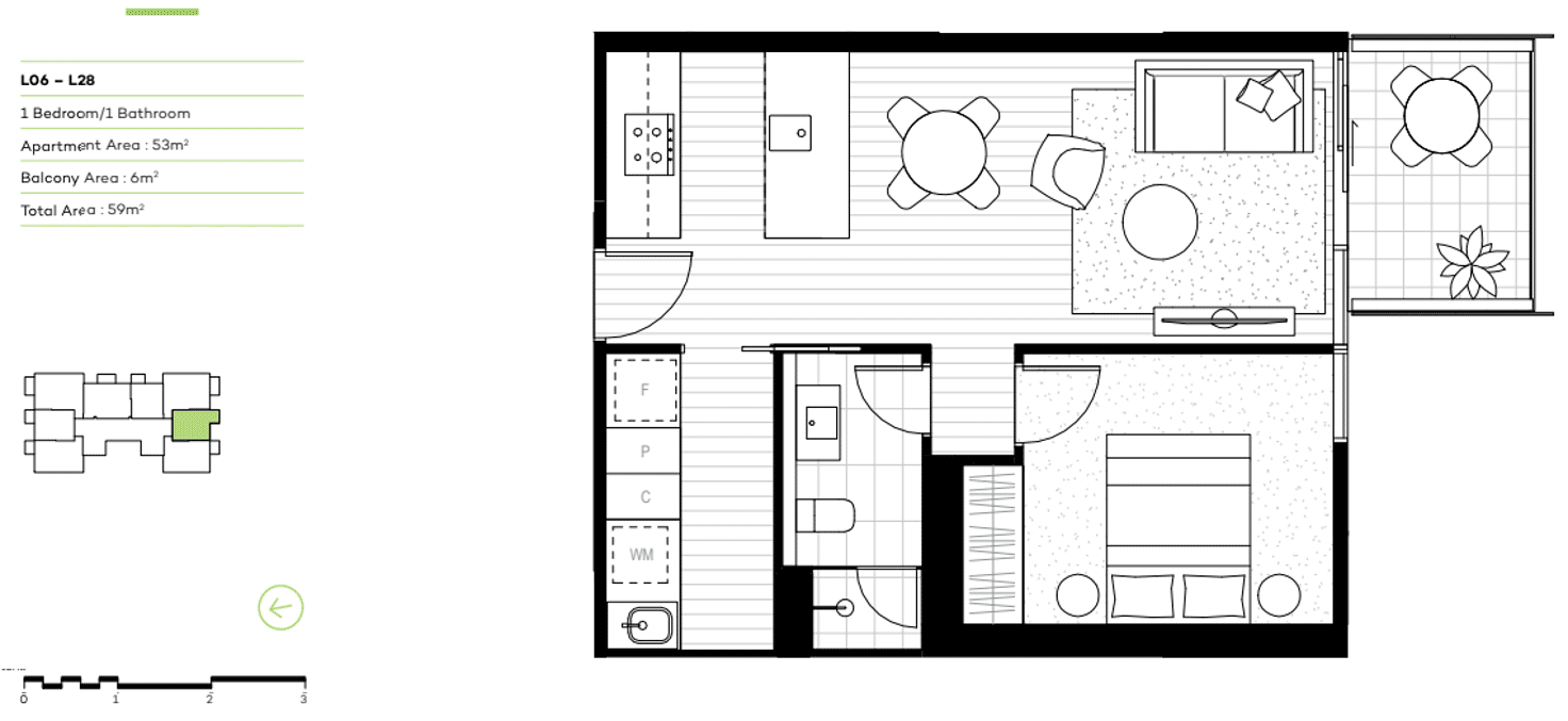 Floorplan of Homely apartment listing, 2307/29 Angas Street, Adelaide SA 5000
