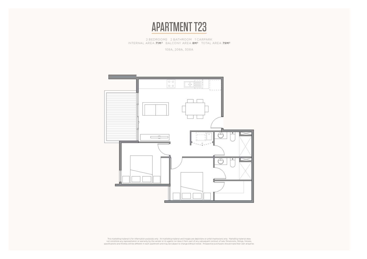 Floorplan of Homely apartment listing, 207B/57 Middleborough Road, Burwood VIC 3125