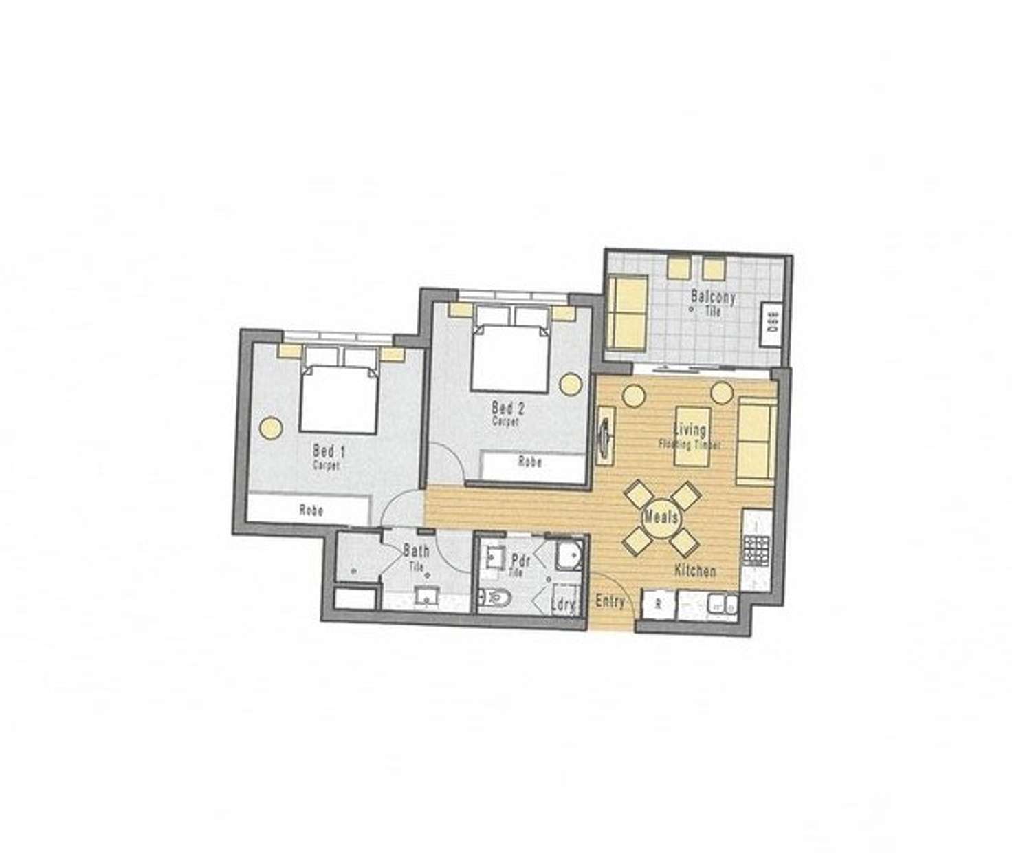 Floorplan of Homely apartment listing, 16/366 Pascoe Vale Road, Strathmore VIC 3041