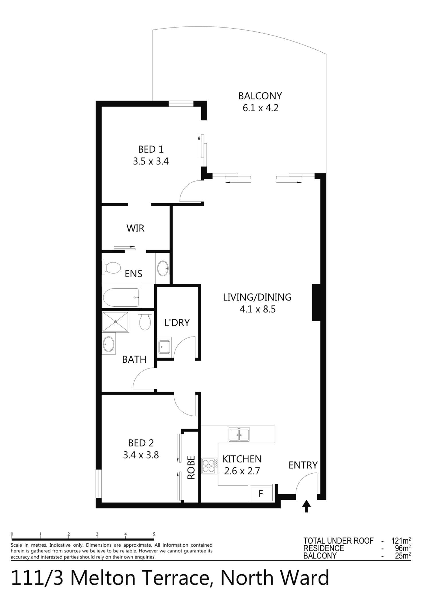 Floorplan of Homely apartment listing, 111/3 Melton Terrace, Townsville City QLD 4810