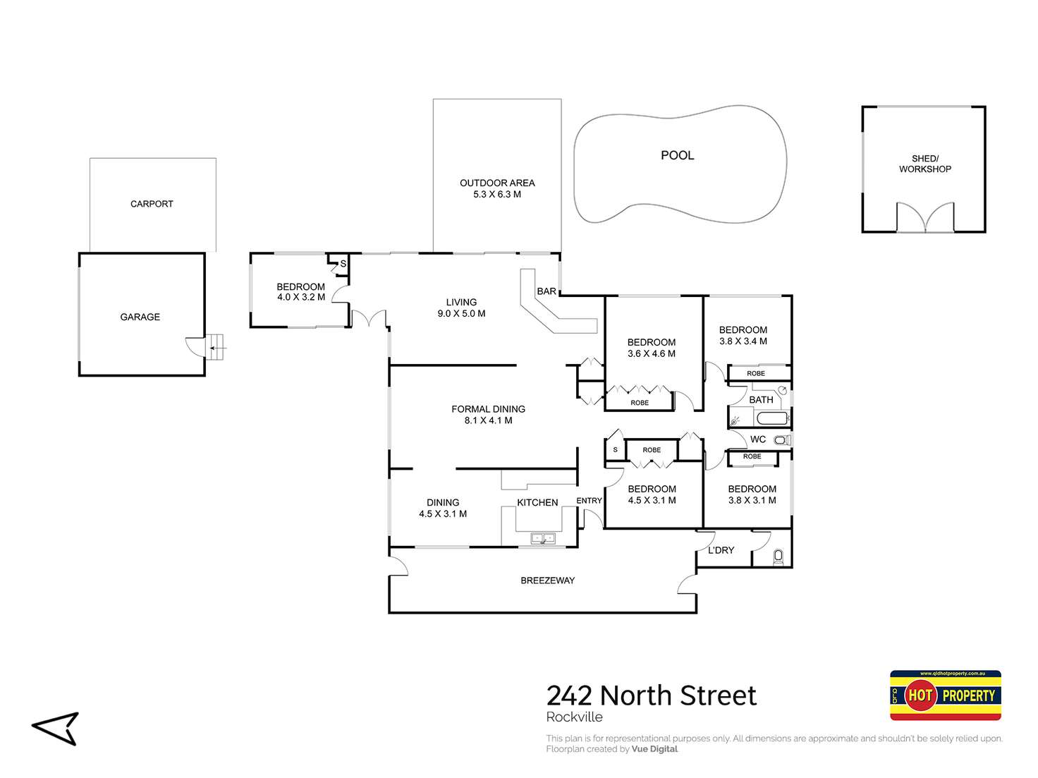 Floorplan of Homely house listing, 242 North Street, Rockville QLD 4350