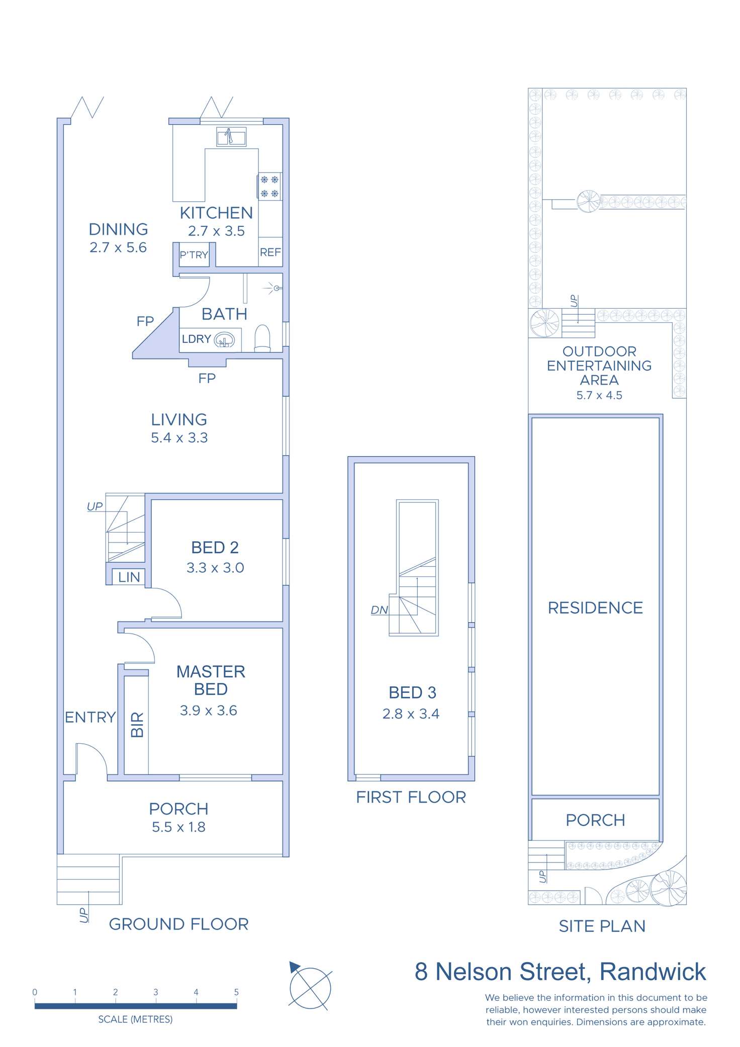 Floorplan of Homely semiDetached listing, 8 Nelson Street, Randwick NSW 2031