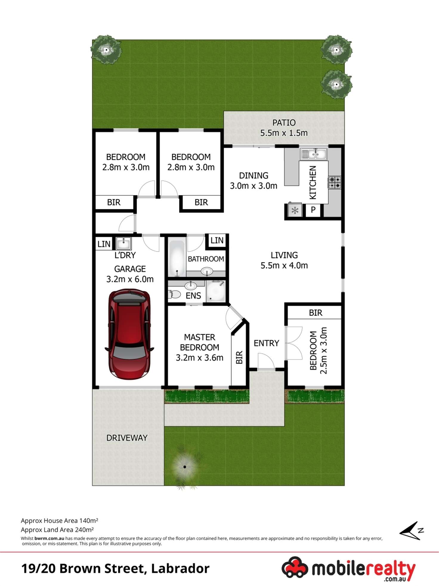 Floorplan of Homely villa listing, 19/20 Brown Street, Labrador QLD 4215