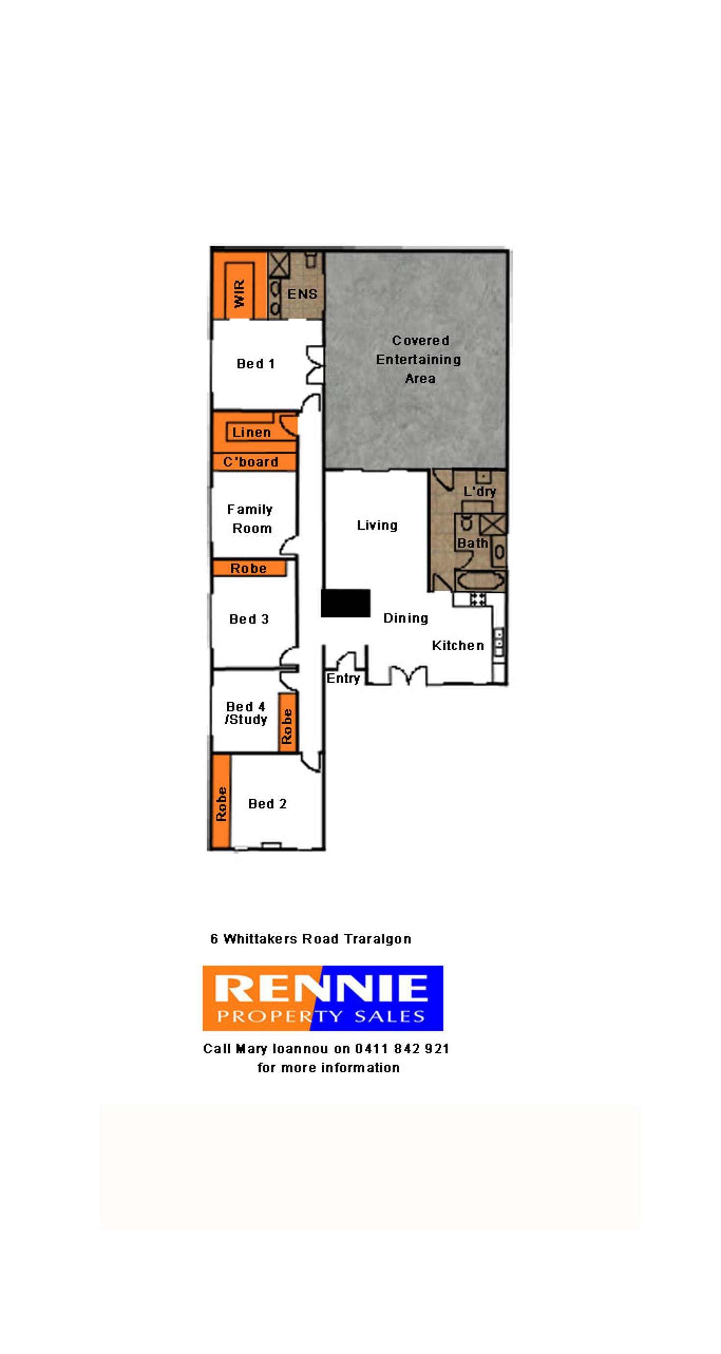 Floorplan of Homely house listing, 6 Whittakers Road, Traralgon VIC 3844
