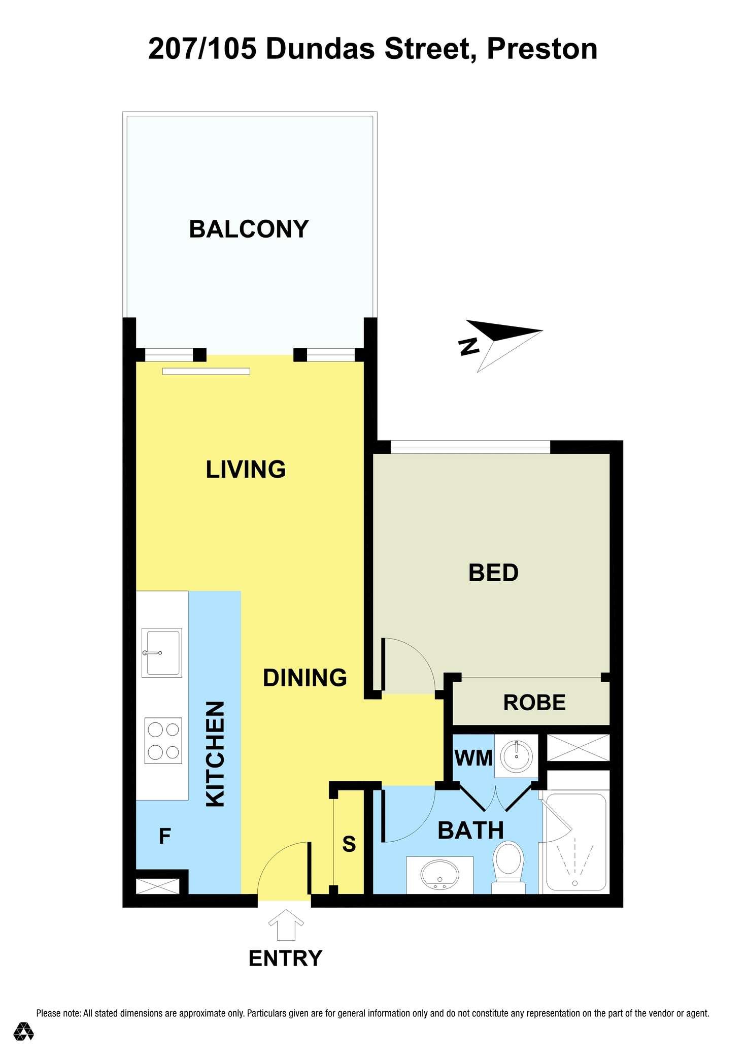 Floorplan of Homely apartment listing, 207/105 DUNDAS STREET, Preston VIC 3072