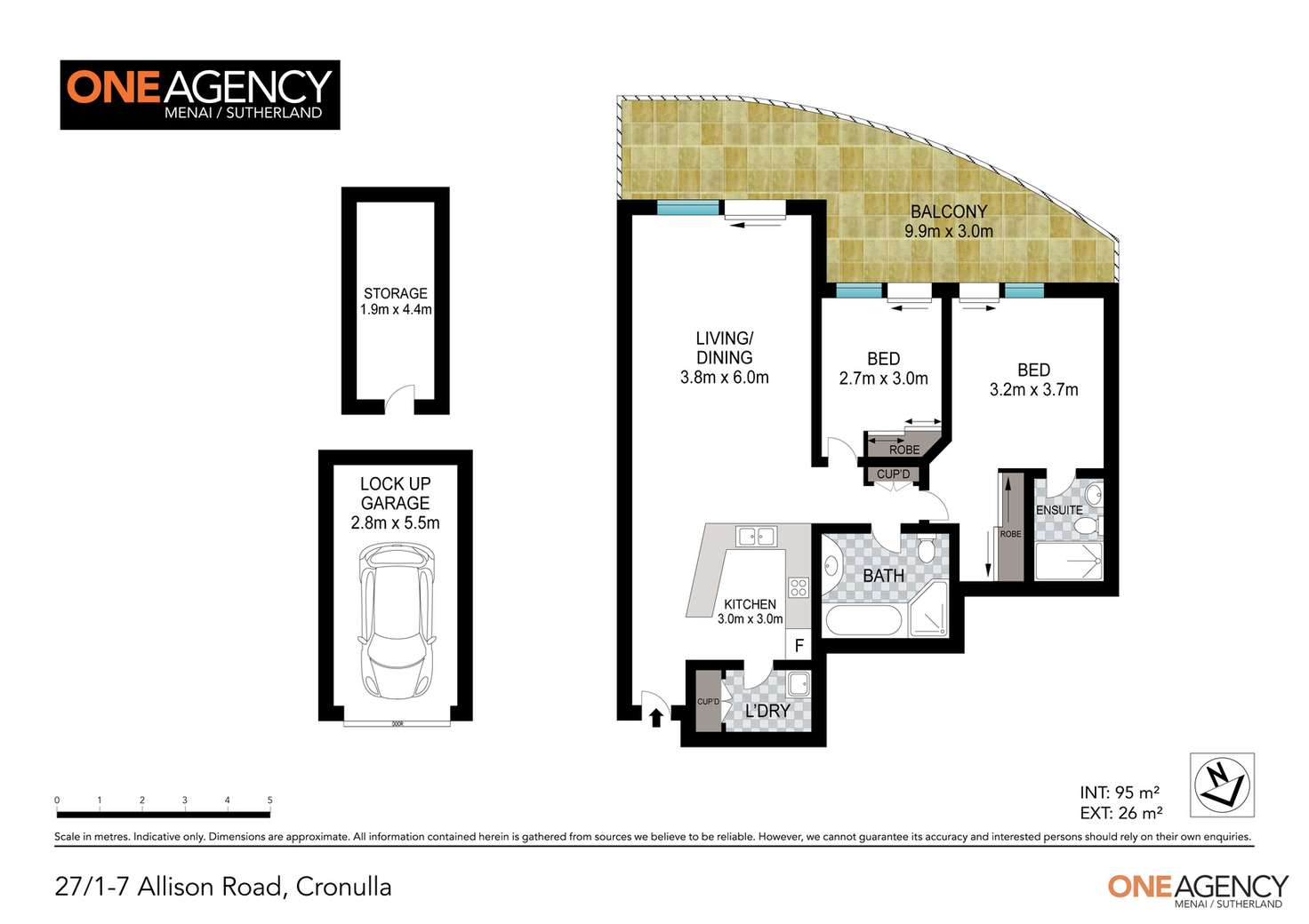 Floorplan of Homely apartment listing, 27/1-7 Allison Road, Cronulla NSW 2230