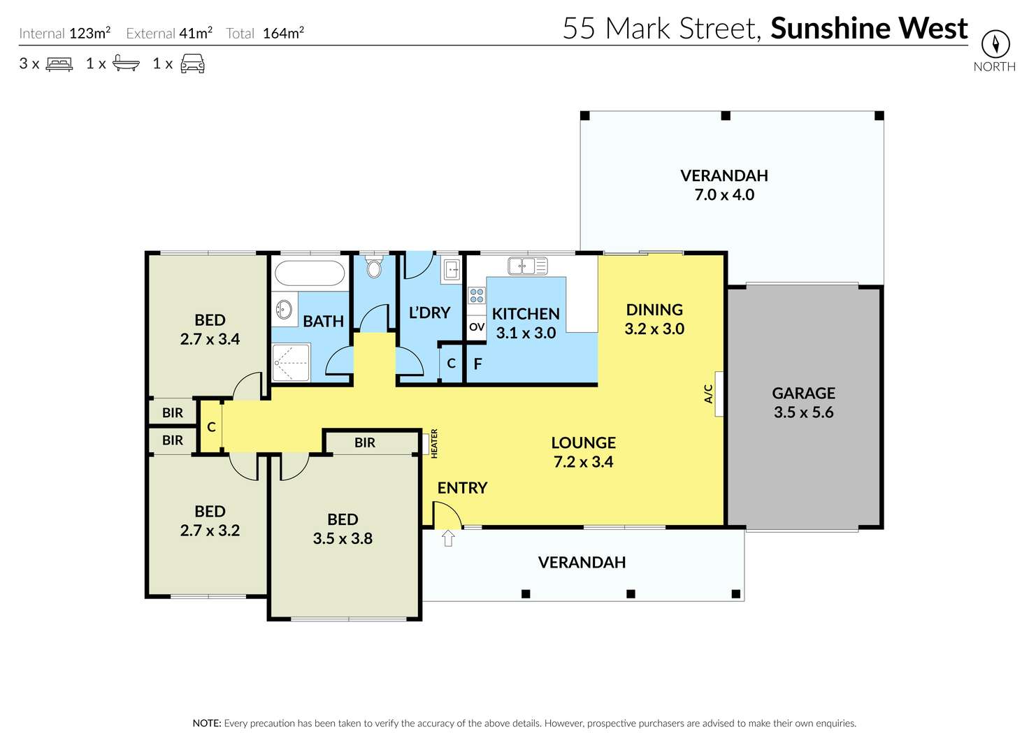 Floorplan of Homely unit listing, 55 Mark Street, Sunshine West VIC 3020
