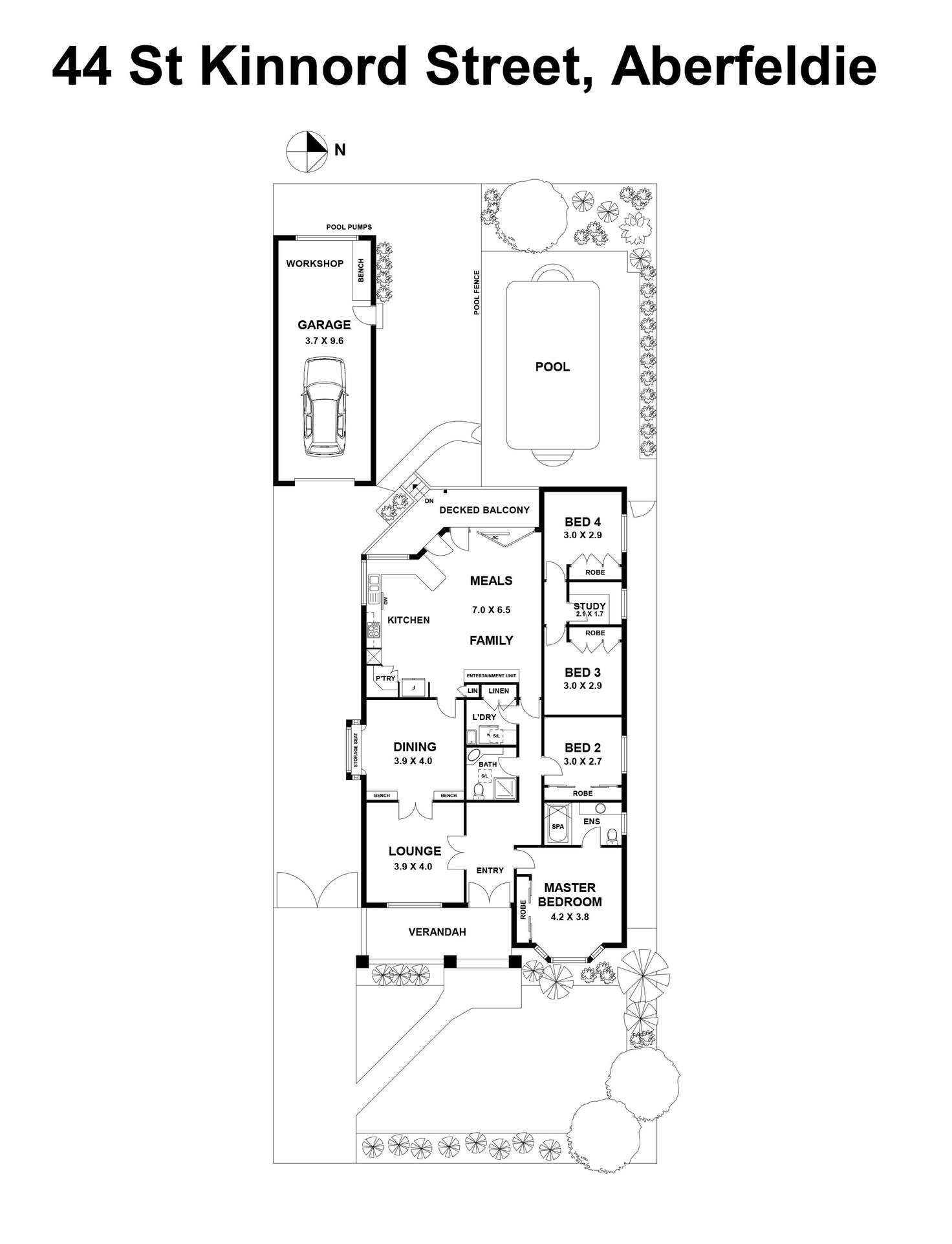 Floorplan of Homely house listing, 44 St Kinnord Street, Aberfeldie VIC 3040