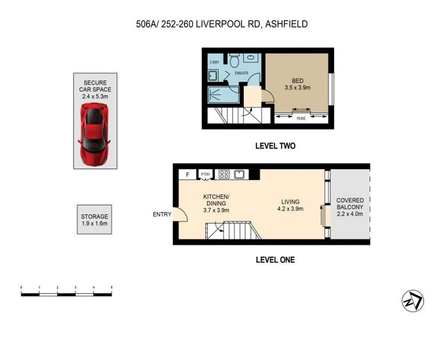 Floorplan of Homely apartment listing, 506a/250 Liverpool Road, Ashfield NSW 2131