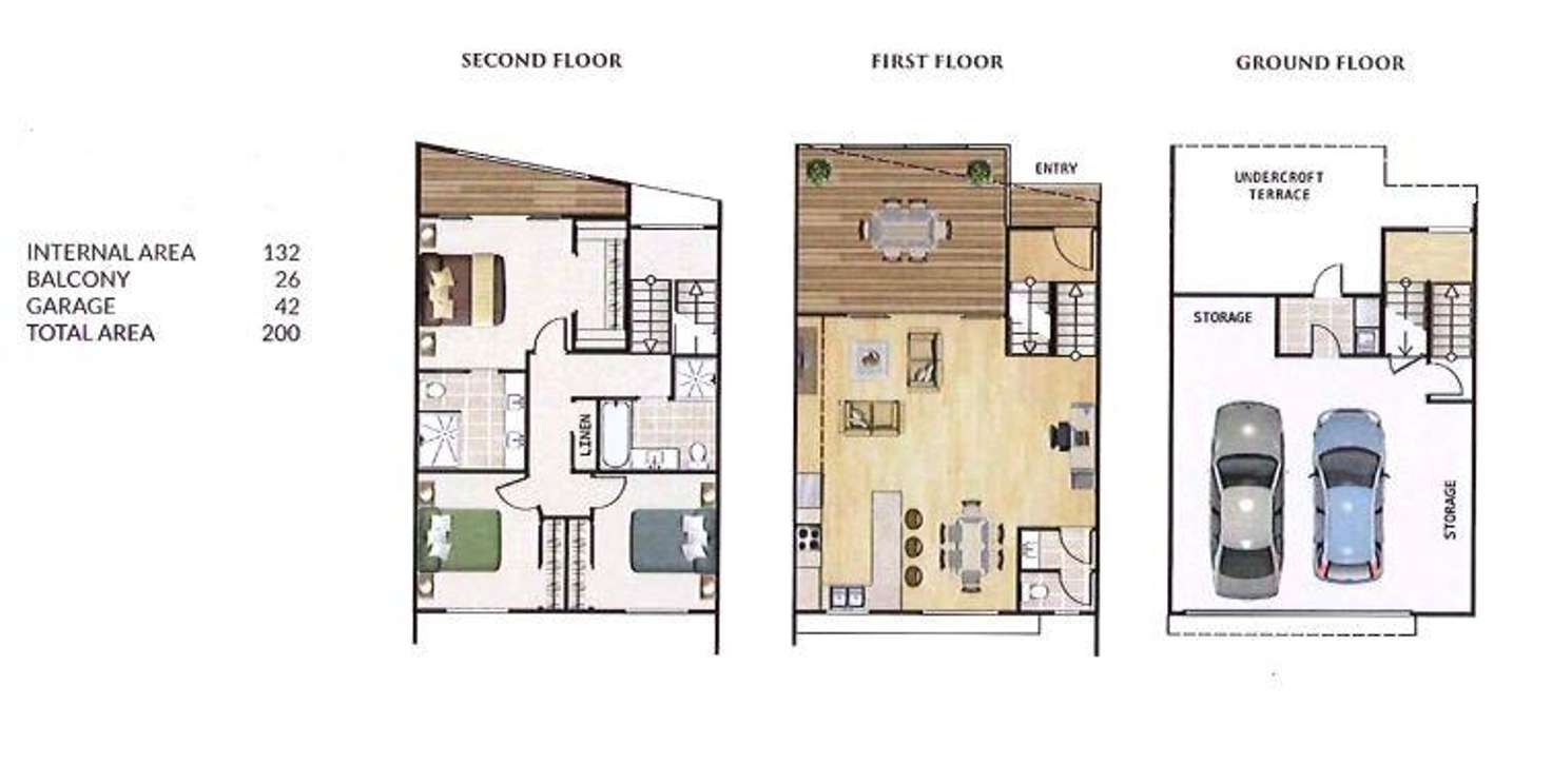 Floorplan of Homely townhouse listing, 24/15 Oasis close, Manly West QLD 4179