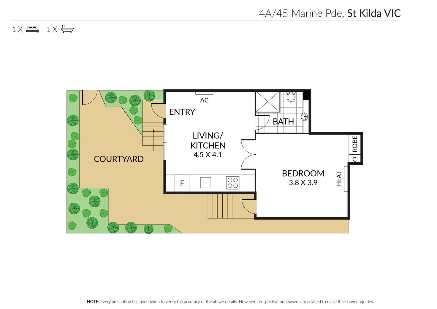 Floorplan of Homely apartment listing, 4A/45-46 Marine Parade, St Kilda VIC 3182