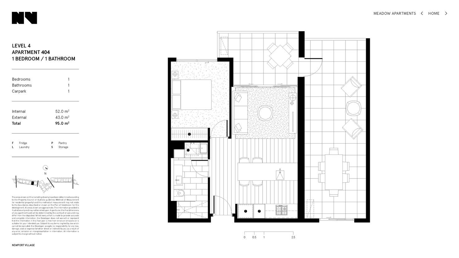 Floorplan of Homely apartment listing, 4F/38 Blackshaws Road, South Kingsville VIC 3015