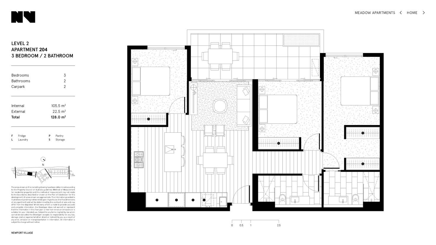 Floorplan of Homely apartment listing, 2F/38 Blackshaws Road, South Kingsville VIC 3015