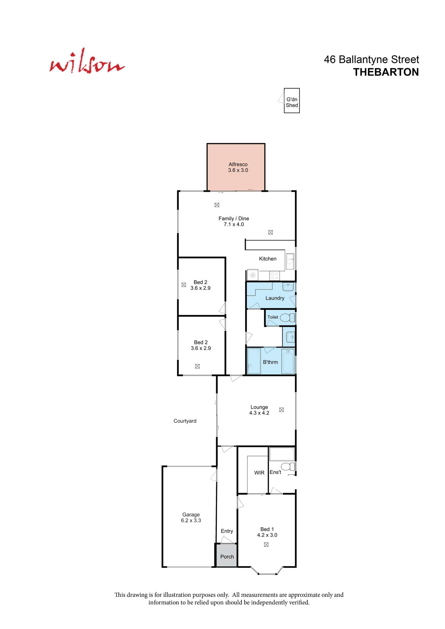 Floorplan of Homely house listing, 46 Ballantyne Street, Thebarton SA 5031