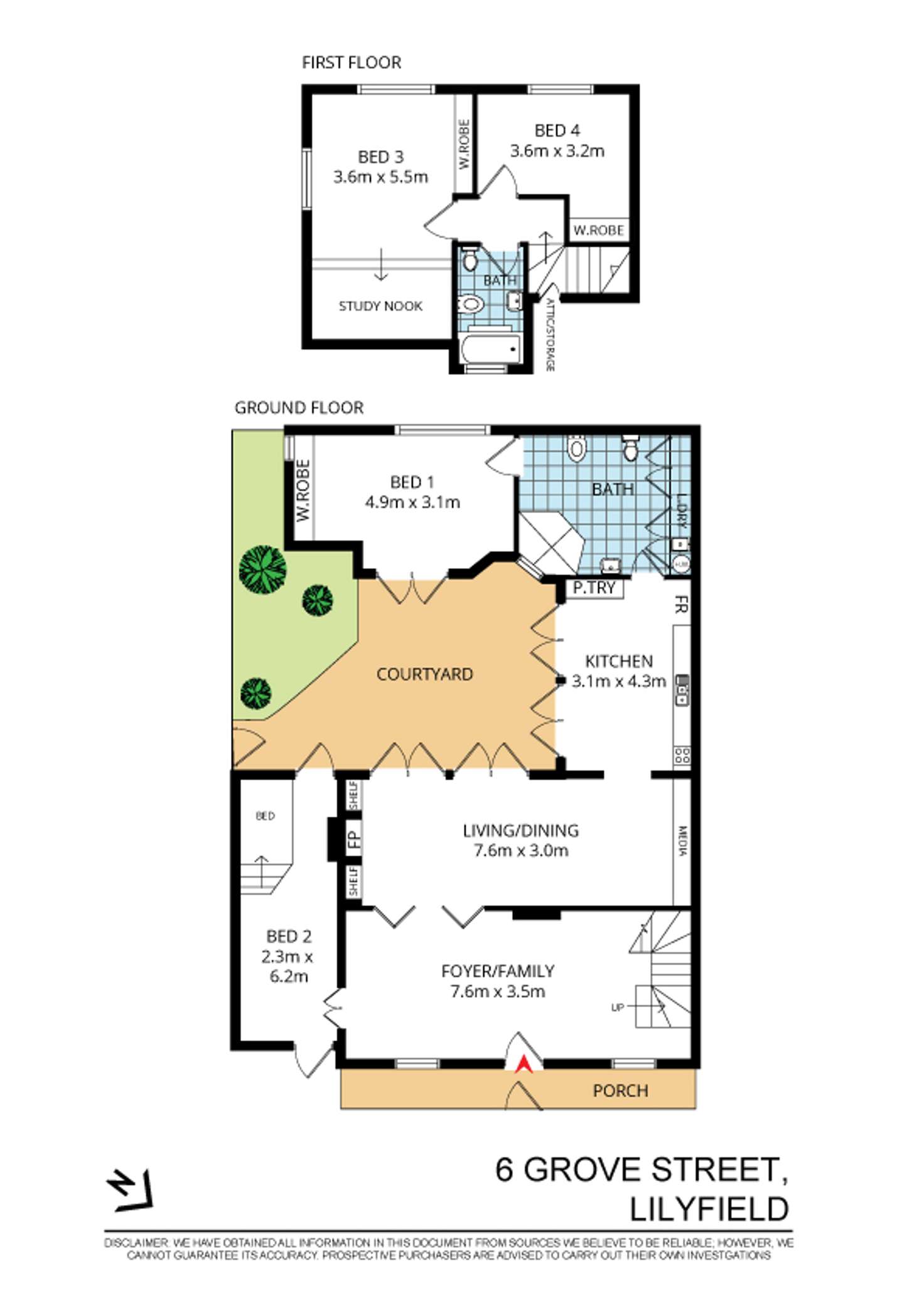 Floorplan of Homely house listing, 6 Grove Street, Lilyfield NSW 2040