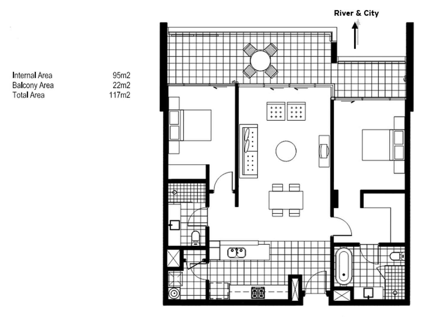 Floorplan of Homely apartment listing, 1602/30 The Circus, Burswood WA 6100