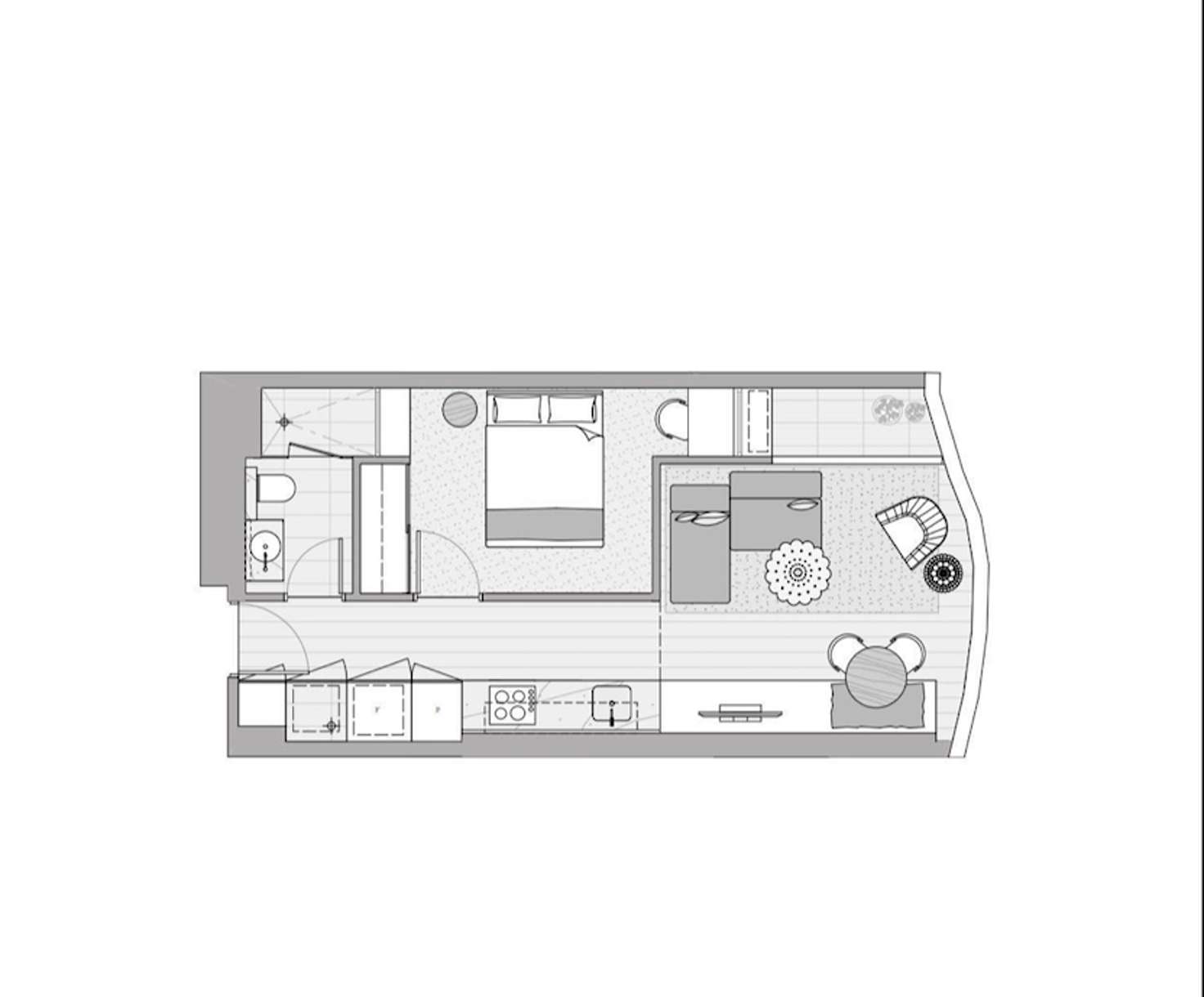 Floorplan of Homely apartment listing, 3002/23 MacKenzie Street, Melbourne VIC 3000