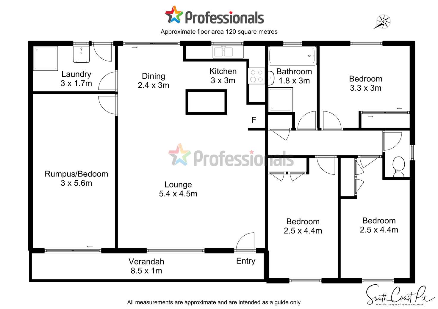 Floorplan of Homely unit listing, 1/43 Belbowrie Parade, Maloneys Beach NSW 2536