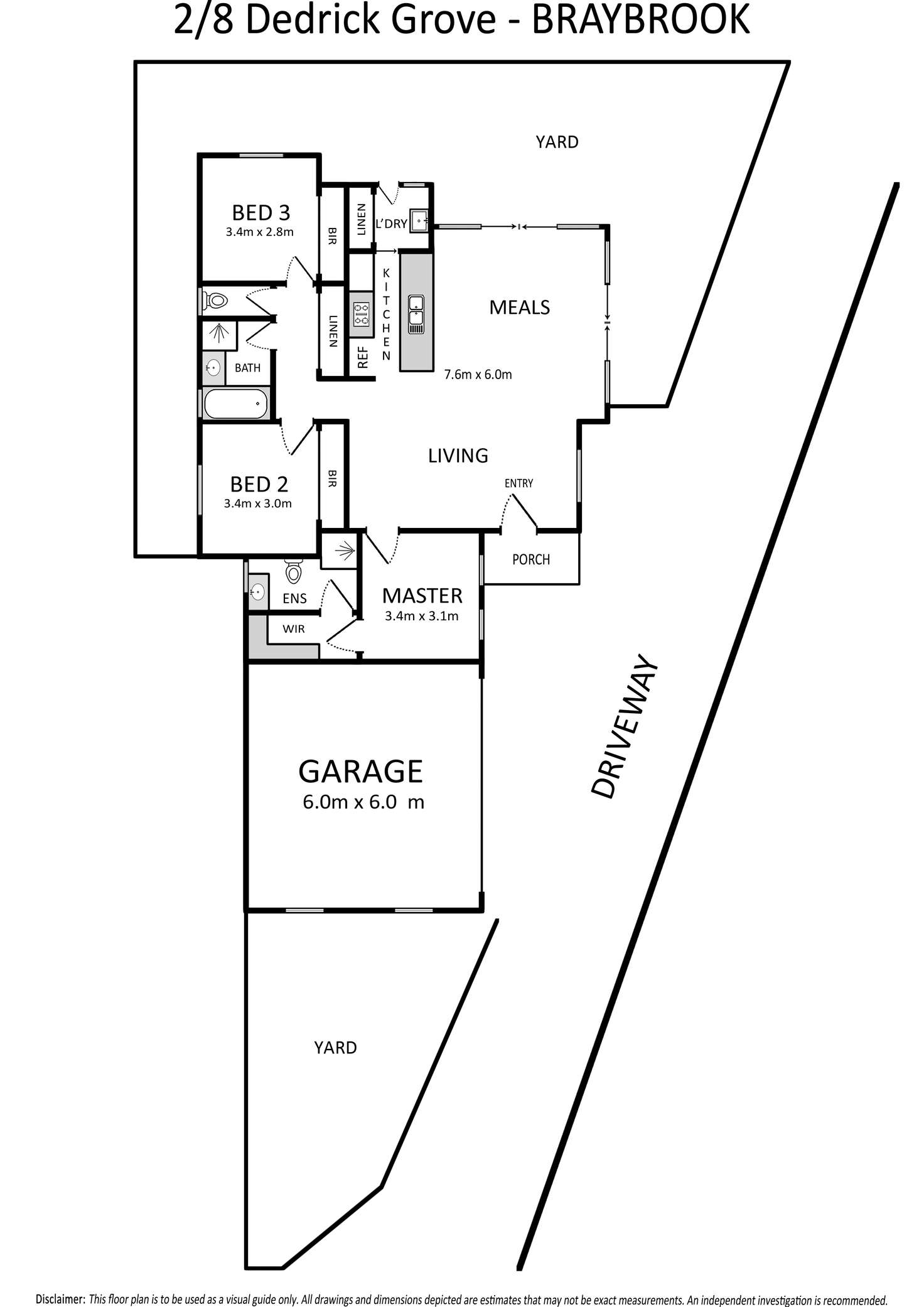 Floorplan of Homely unit listing, 2/8 Dedrick Grove, Braybrook VIC 3019