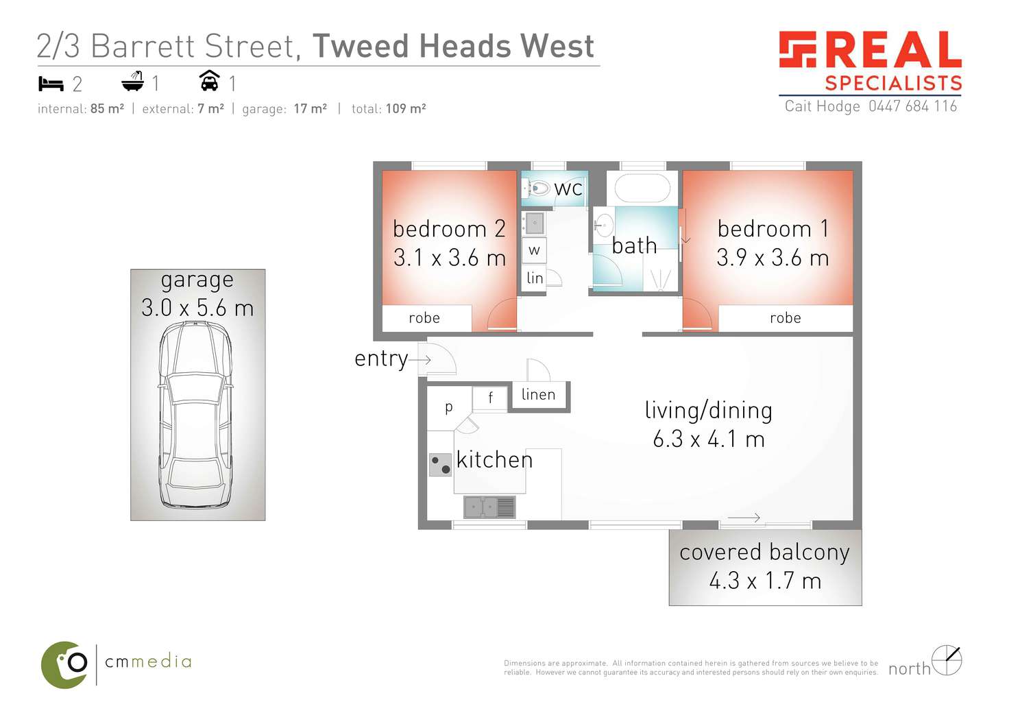 Floorplan of Homely unit listing, 2/3-5 Barrett Street, Tweed Heads West NSW 2485