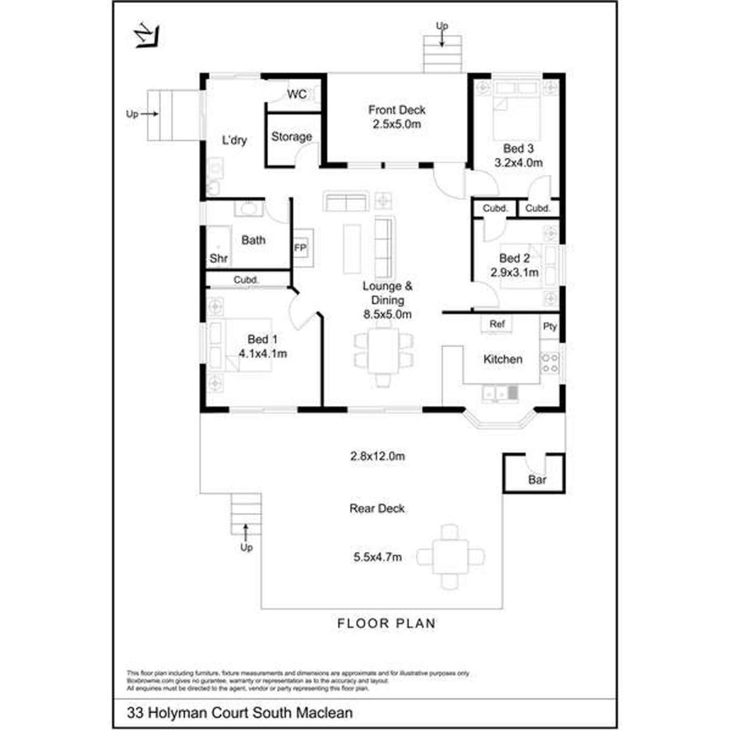 Floorplan of Homely house listing, 33-35 Holyman Crt, South Maclean QLD 4280