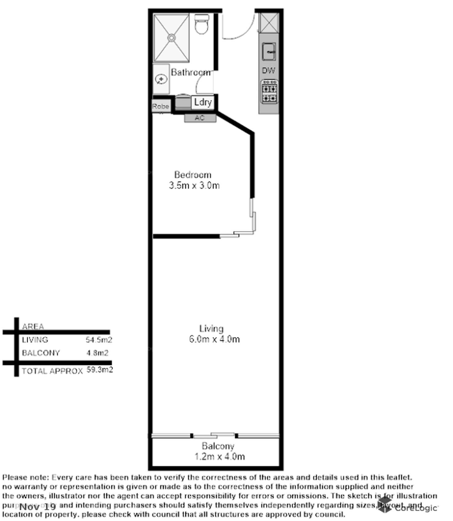 Floorplan of Homely apartment listing, 1207/180 Morphett St, Adelaide SA 5000
