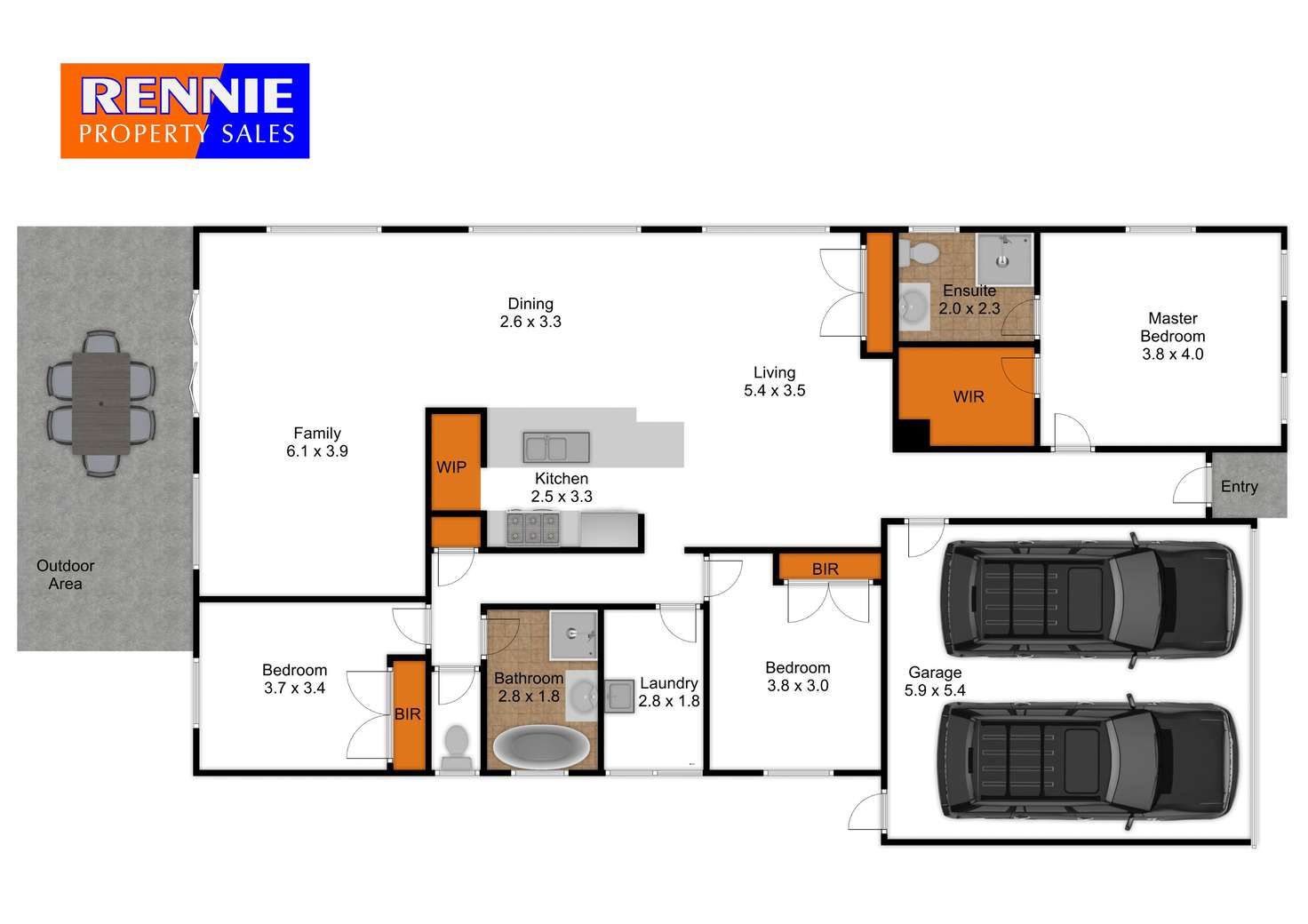 Floorplan of Homely house listing, 23 Bowral Way, Traralgon VIC 3844