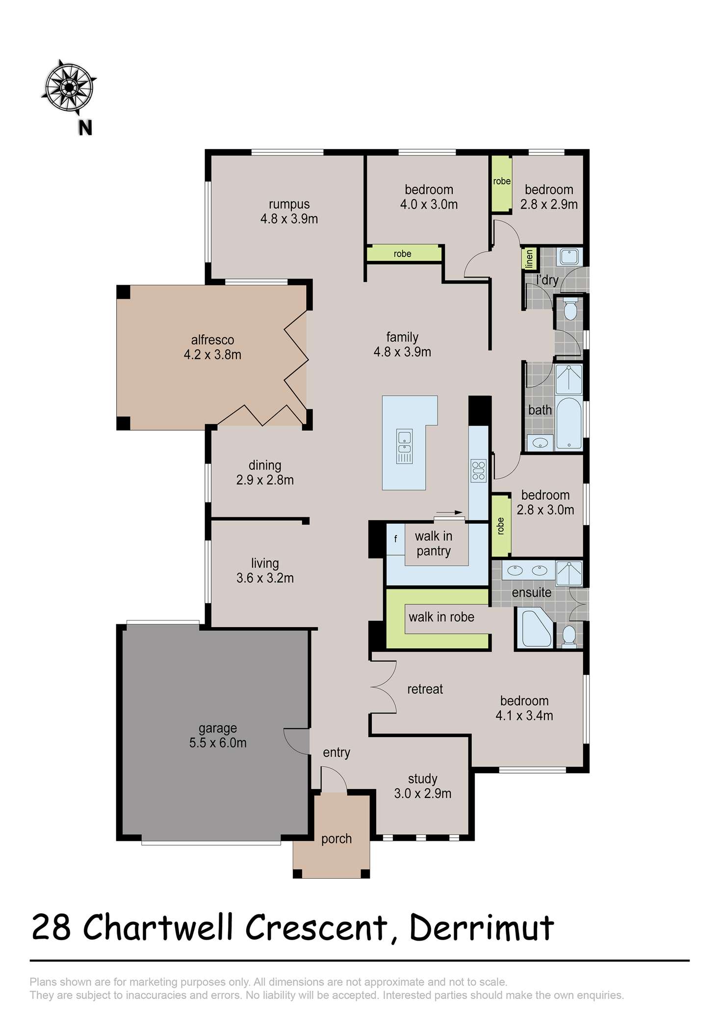 Floorplan of Homely house listing, 28 Chartwell Crescent, Derrimut VIC 3026