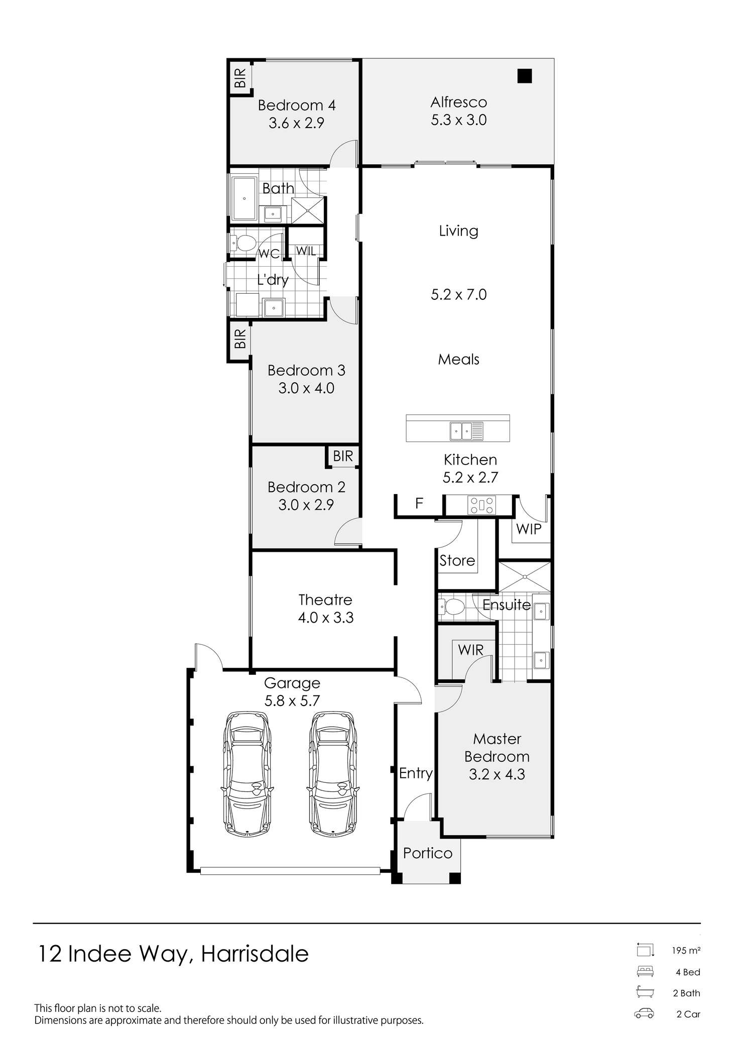 Floorplan of Homely house listing, 12 Indee Way, Harrisdale WA 6112