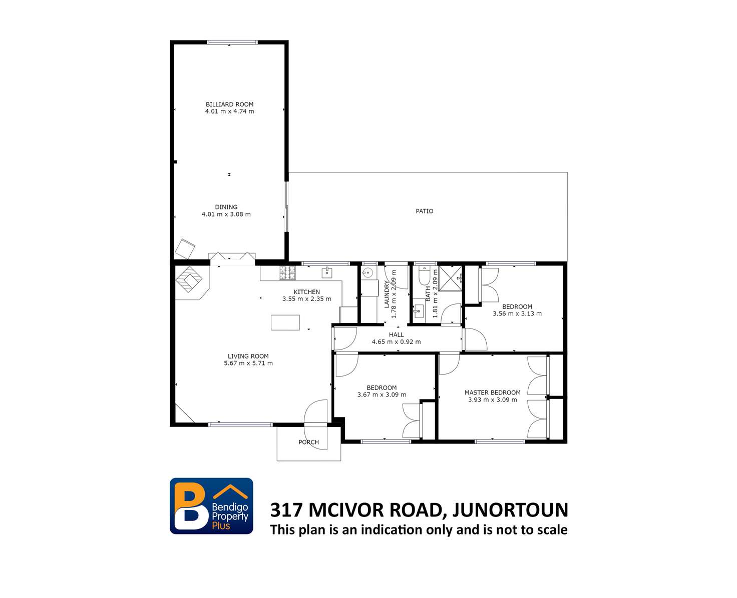 Floorplan of Homely house listing, 317 McIvor Road, Junortoun VIC 3551