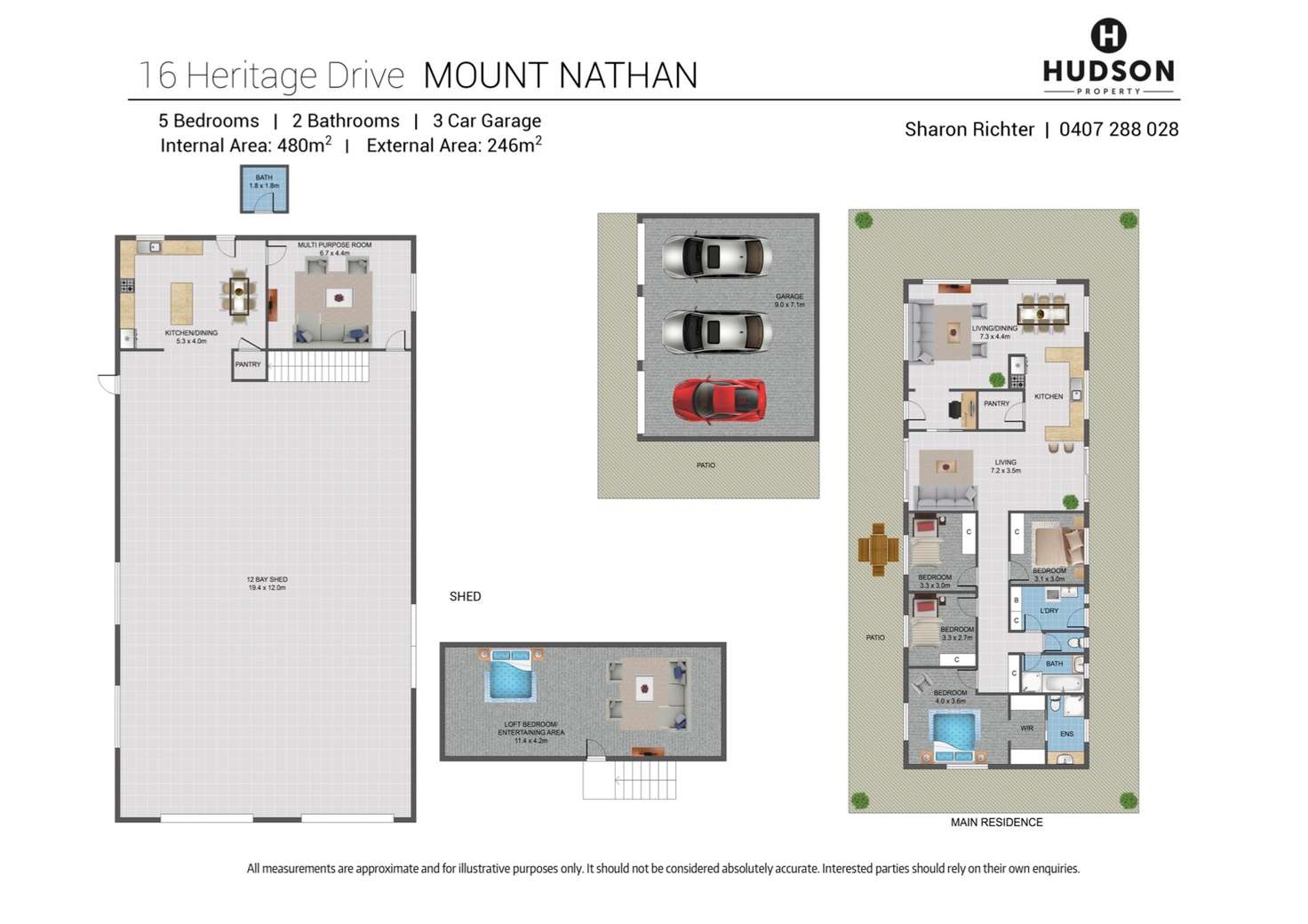 Floorplan of Homely acreageSemiRural listing, 16 Heritage Drive, Mount Nathan QLD 4211