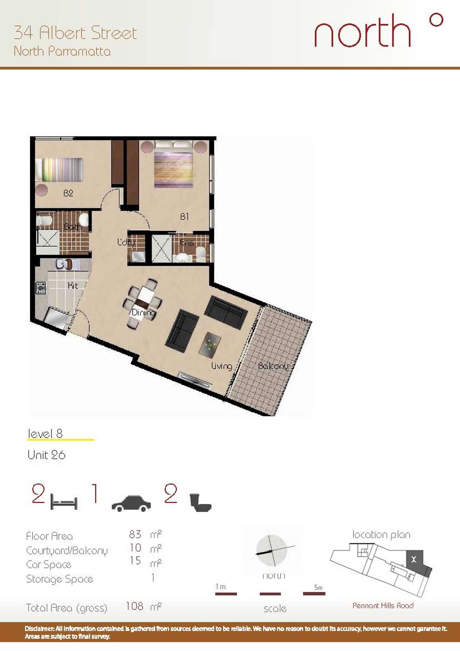 Floorplan of Homely apartment listing, 16/34 Albert Street, North Parramatta NSW 2151