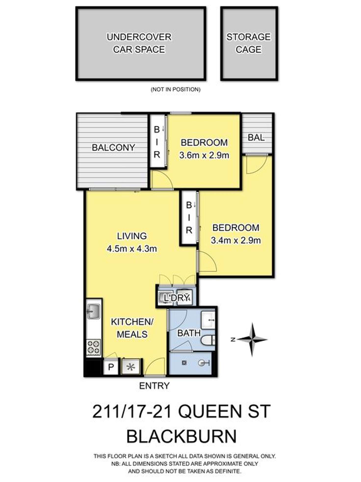 Floorplan of Homely apartment listing, 211/17-21 Queen Street, Blackburn VIC 3130