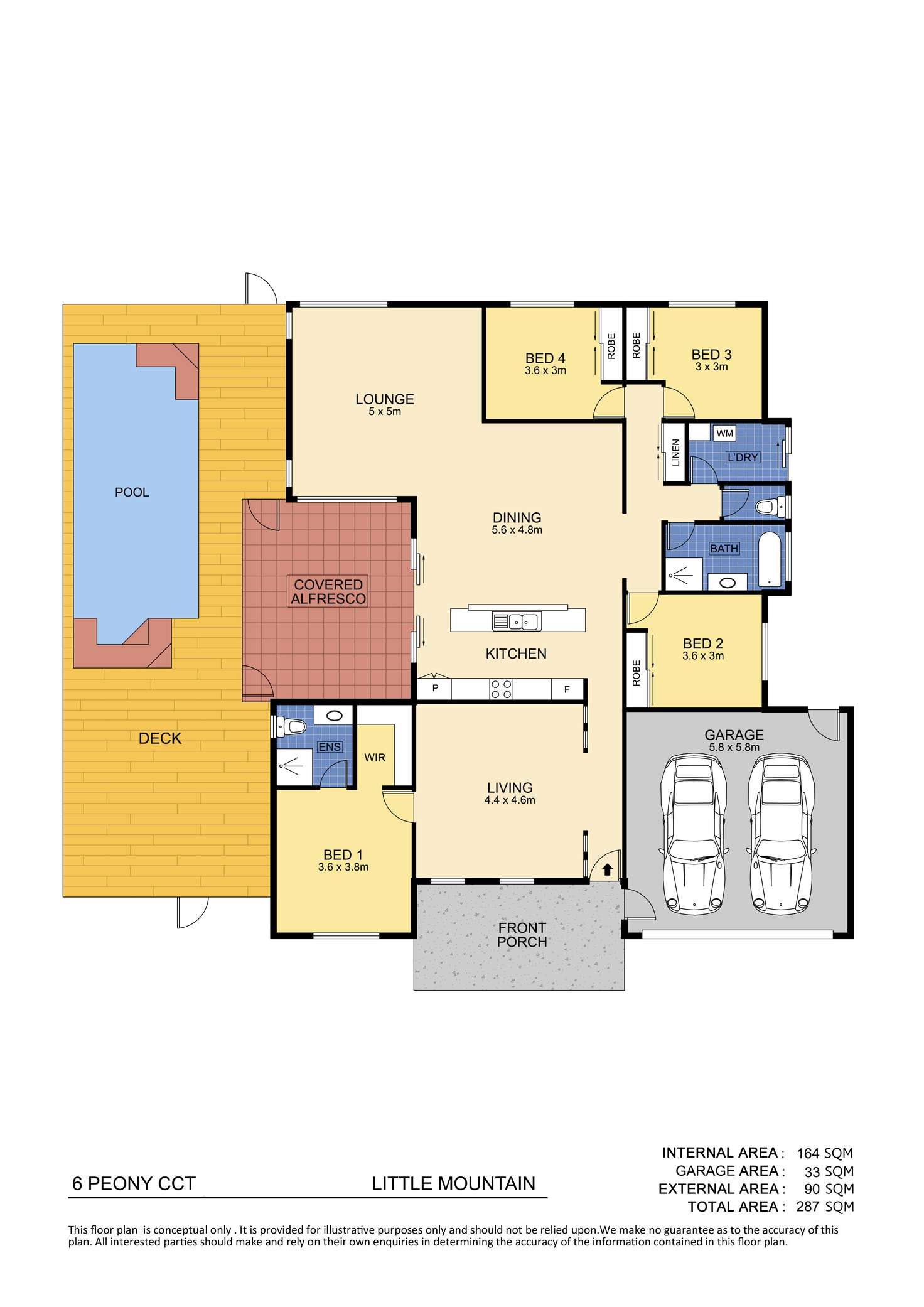 Floorplan of Homely house listing, 6 Peony Circuit, Little Mountain QLD 4551